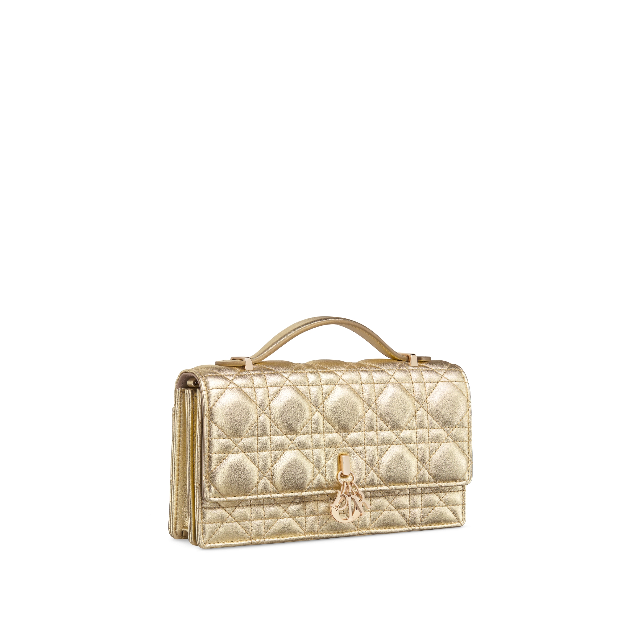 My Dior Minitasche Cannage Kalbsleder in Metallic-Goldfarbe E03