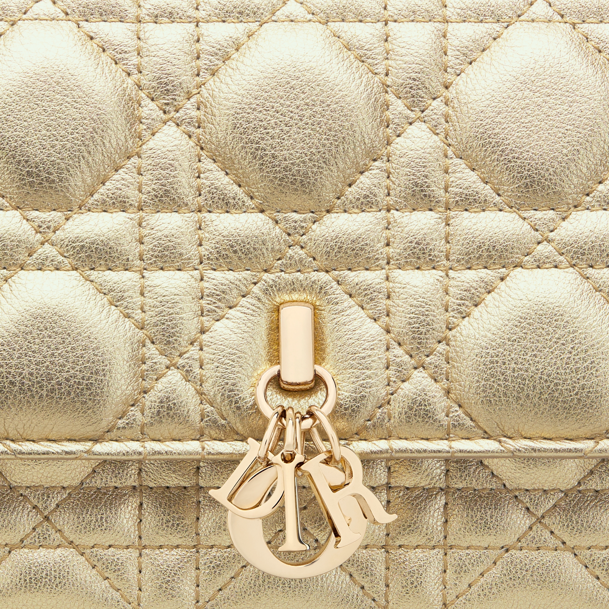 My Dior Minitasche Cannage Kalbsleder in Metallic-Goldfarbe E09