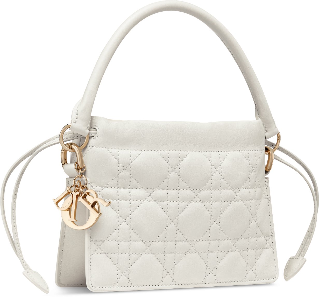 Lady Dior Milly Mini Bag Three quarter closed view