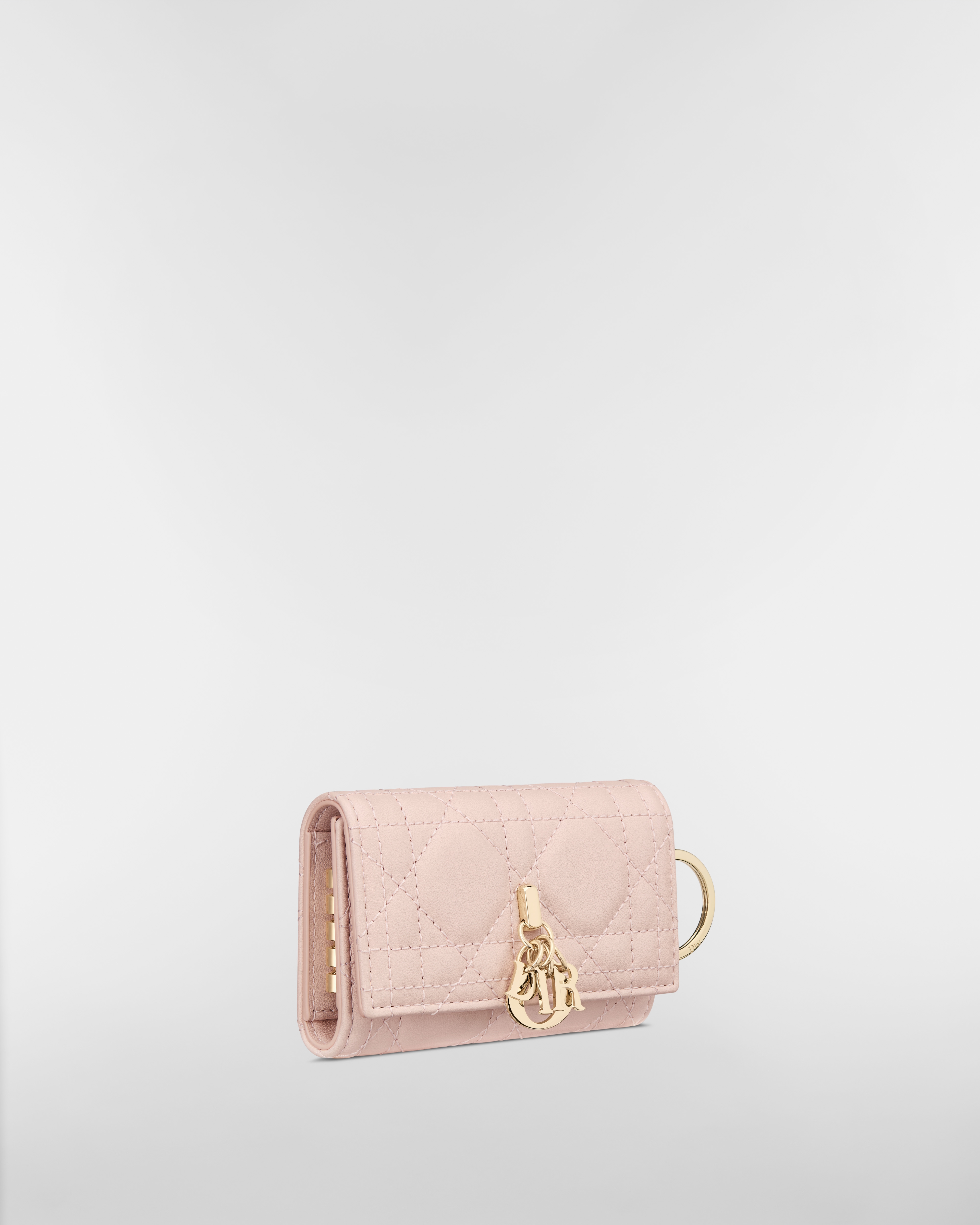 My Dior Aster 鎖匙包 胭脂粉色 Cannage 藤格紋圖案羊皮 E03