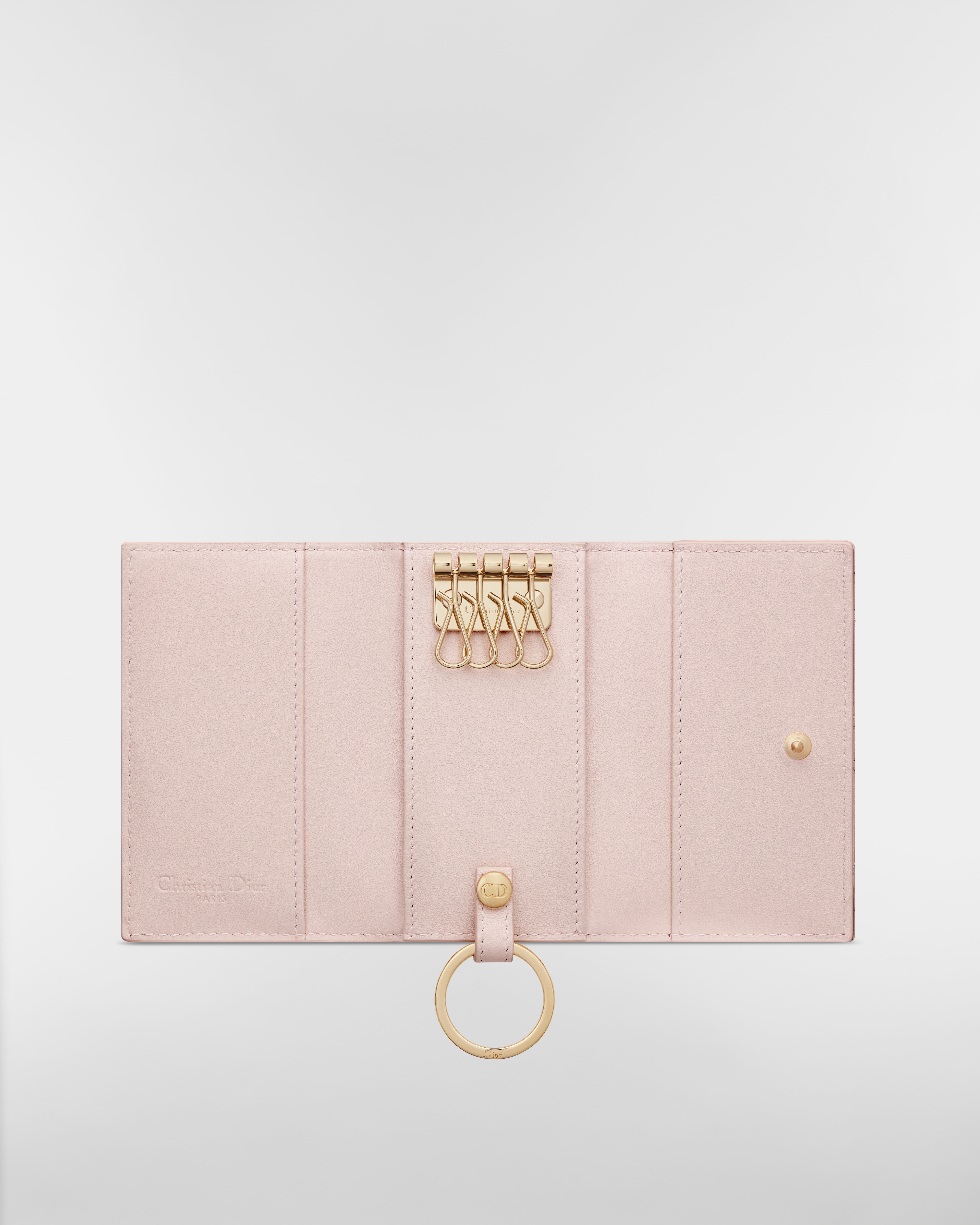 My Dior Aster 鎖匙包 胭脂粉色 Cannage 藤格紋圖案羊皮 E07