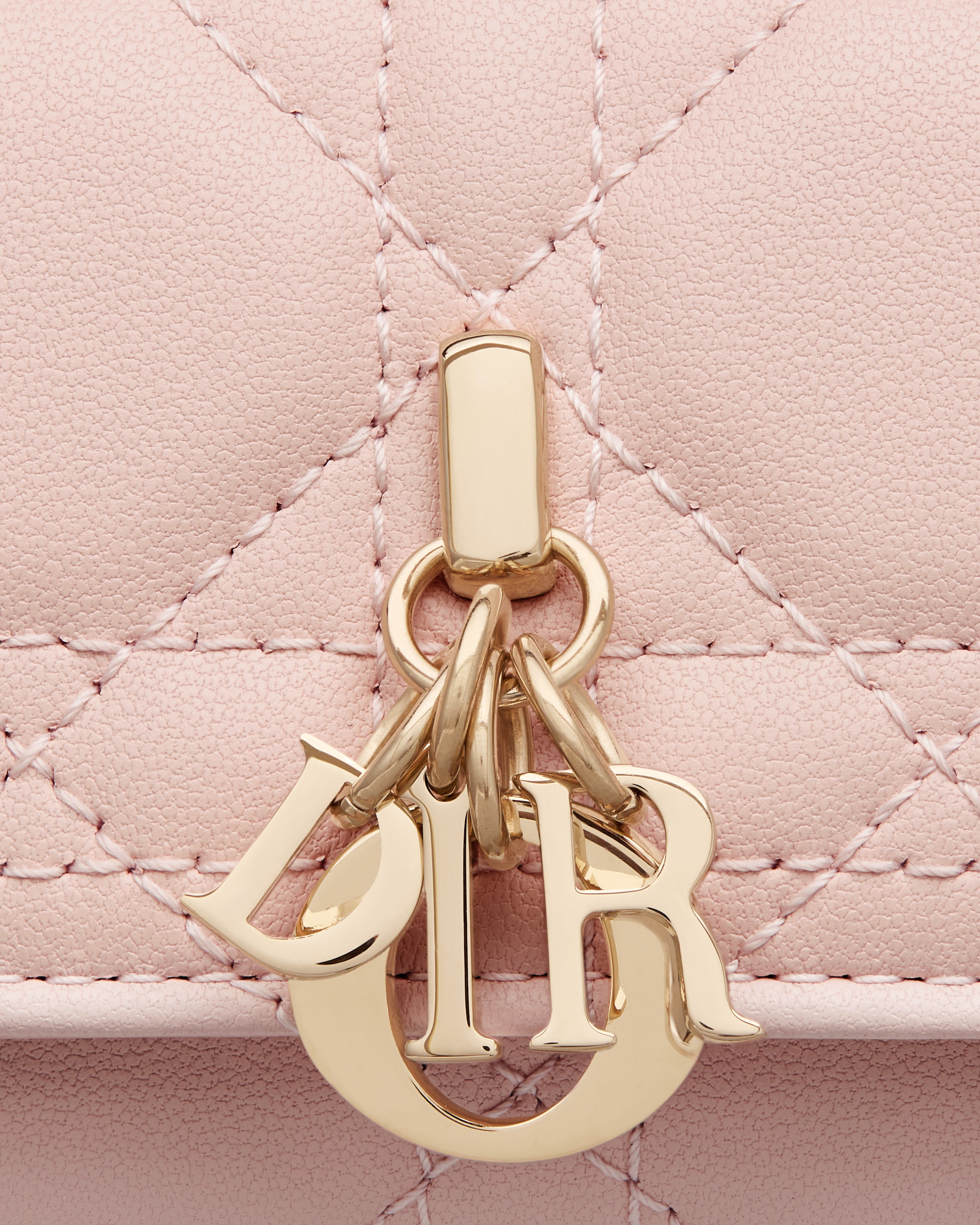 My Dior Aster 鎖匙包 胭脂粉色 Cannage 藤格紋圖案羊皮 E09