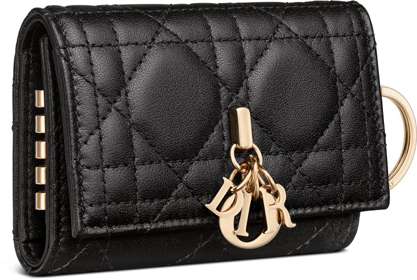 My Dior Aster Key Case Three quarter closed view