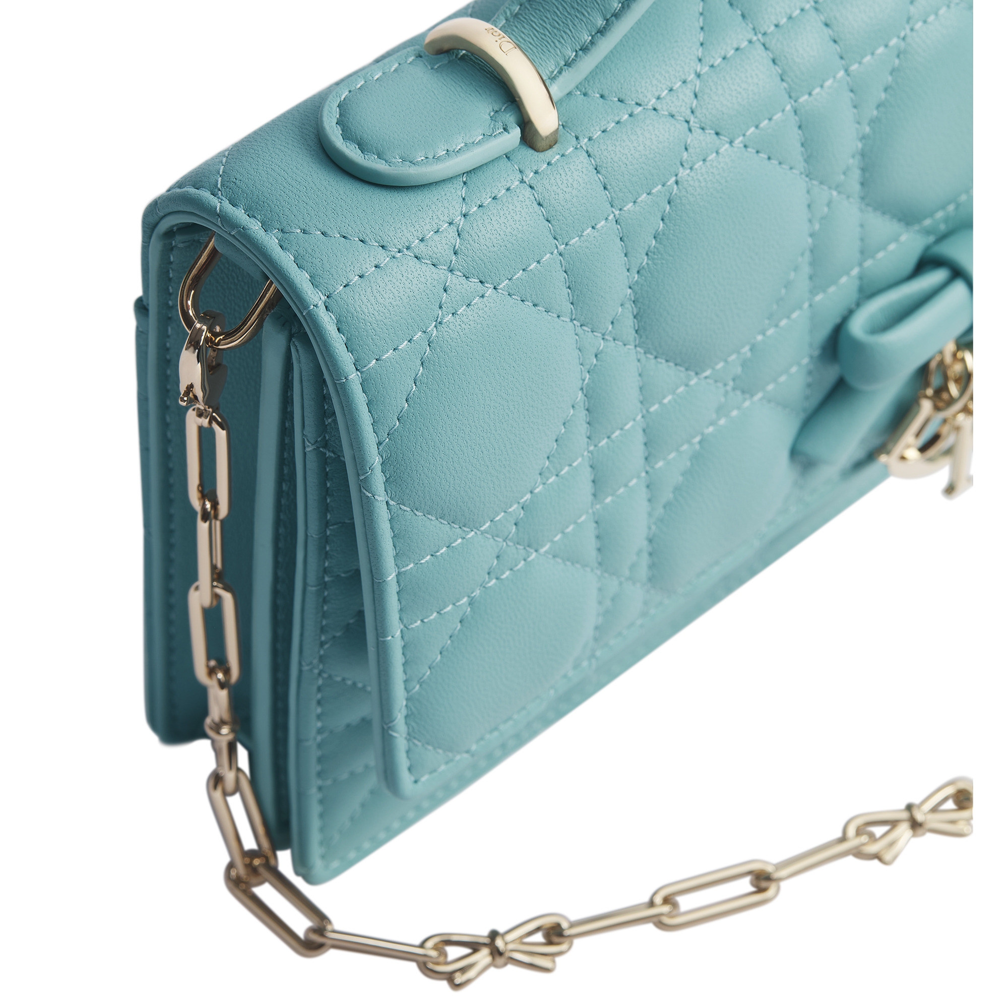 My Dior Mini Bag Bleu Tourmaline Cannage Lambskin E09