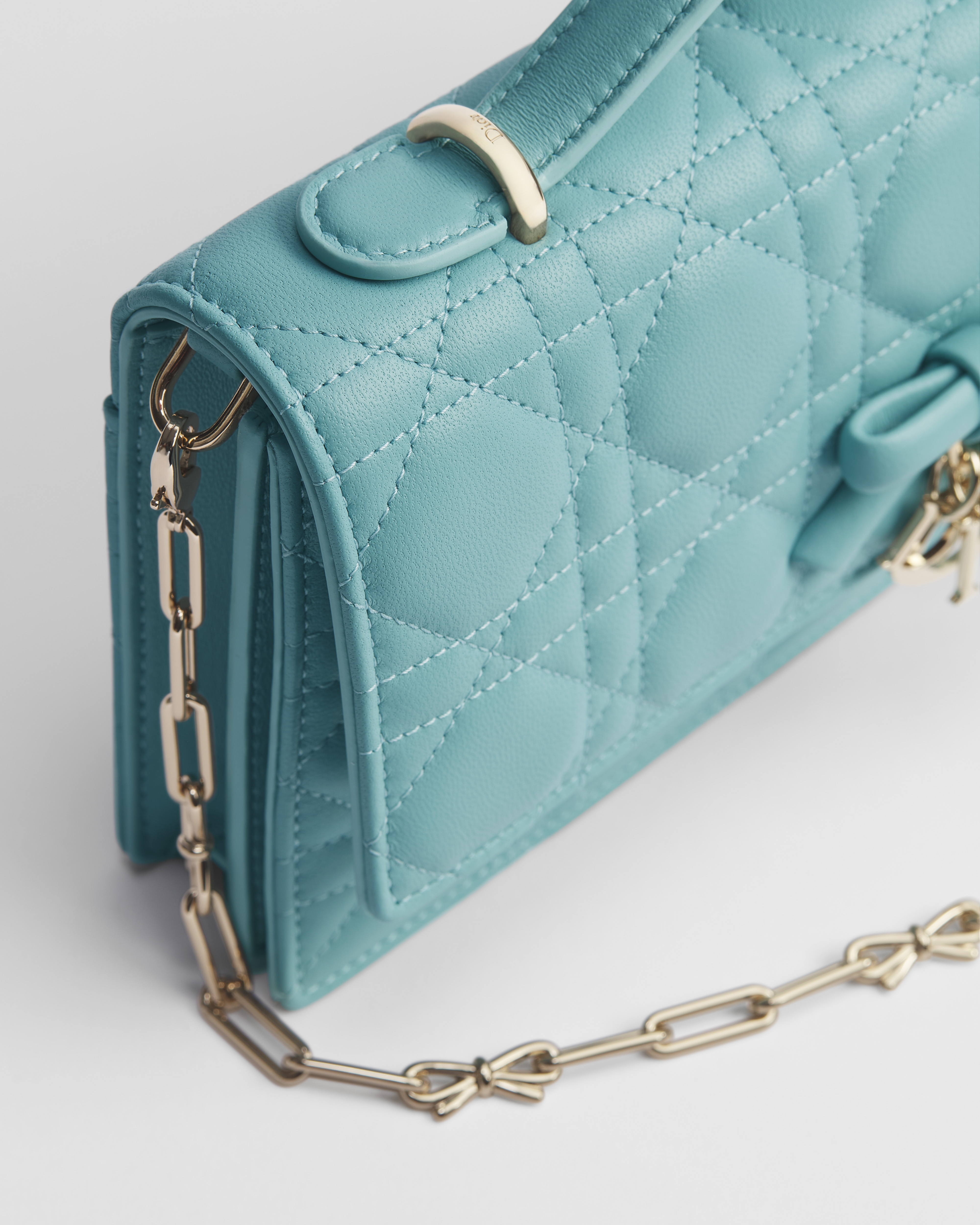 My Dior Minitasche Cannage Lammleder in Bleu Tourmaline E09