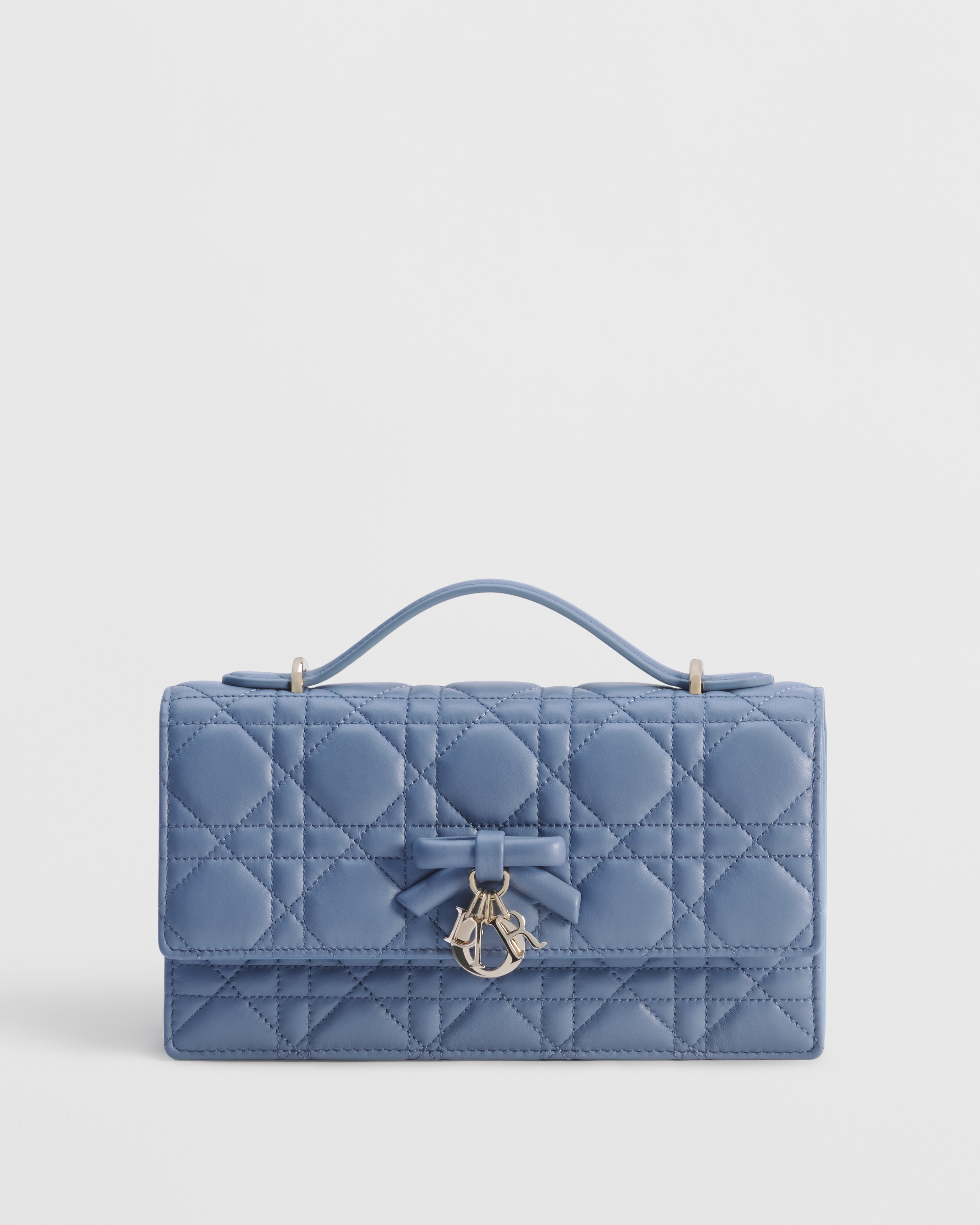 My Dior Mini Bag Blue Gray Cannage Lambskin E01