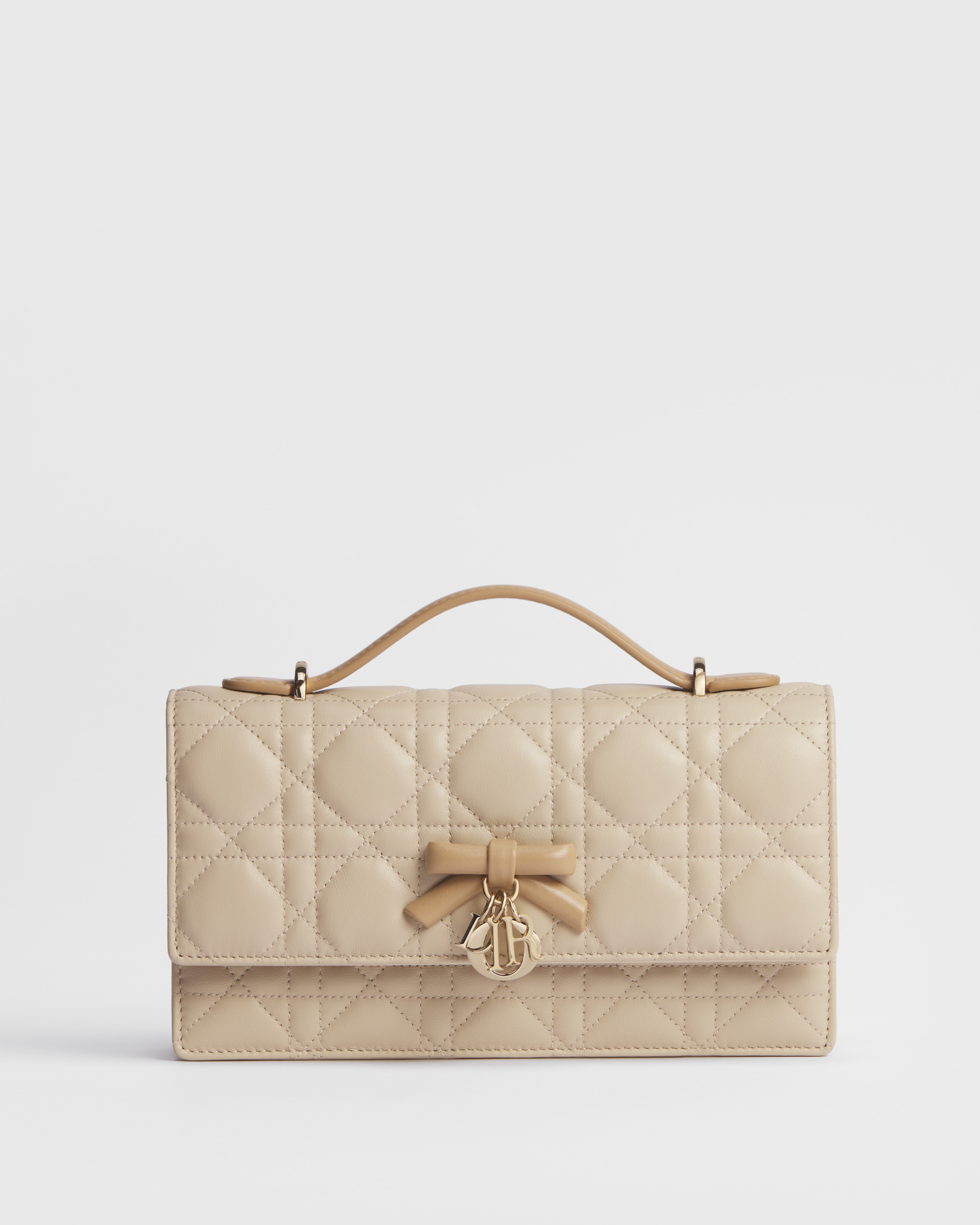 My Dior Minitasche Zweifarbiges Cannage Lammleder in Trench und Blassbraun E01