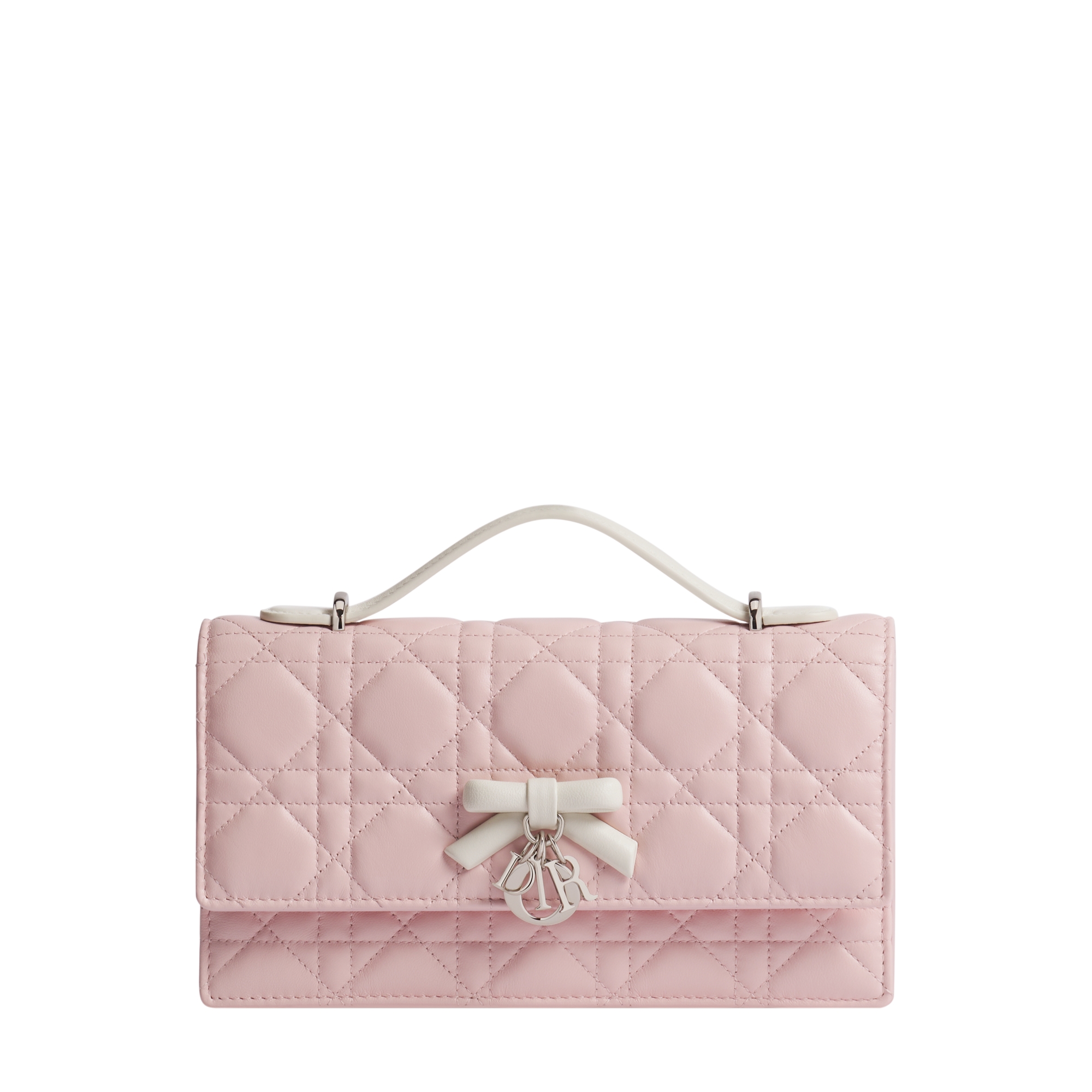  Two-Tone Soupir Pink and Latte Cannage Lambskin