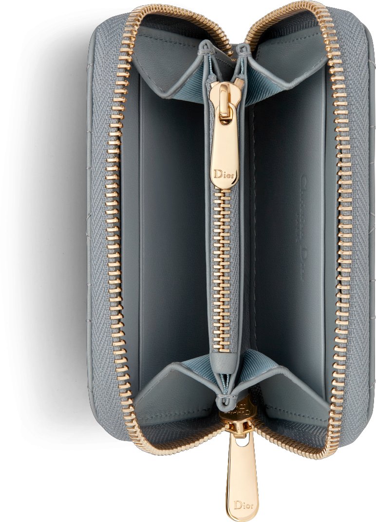 DIOR | Lady Dior Voyageur スモール ジップコインケース カナージュ ラムスキン