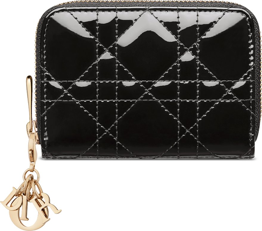 Small Lady Dior Voyageur Coin Purse Sand-Colored Cannage