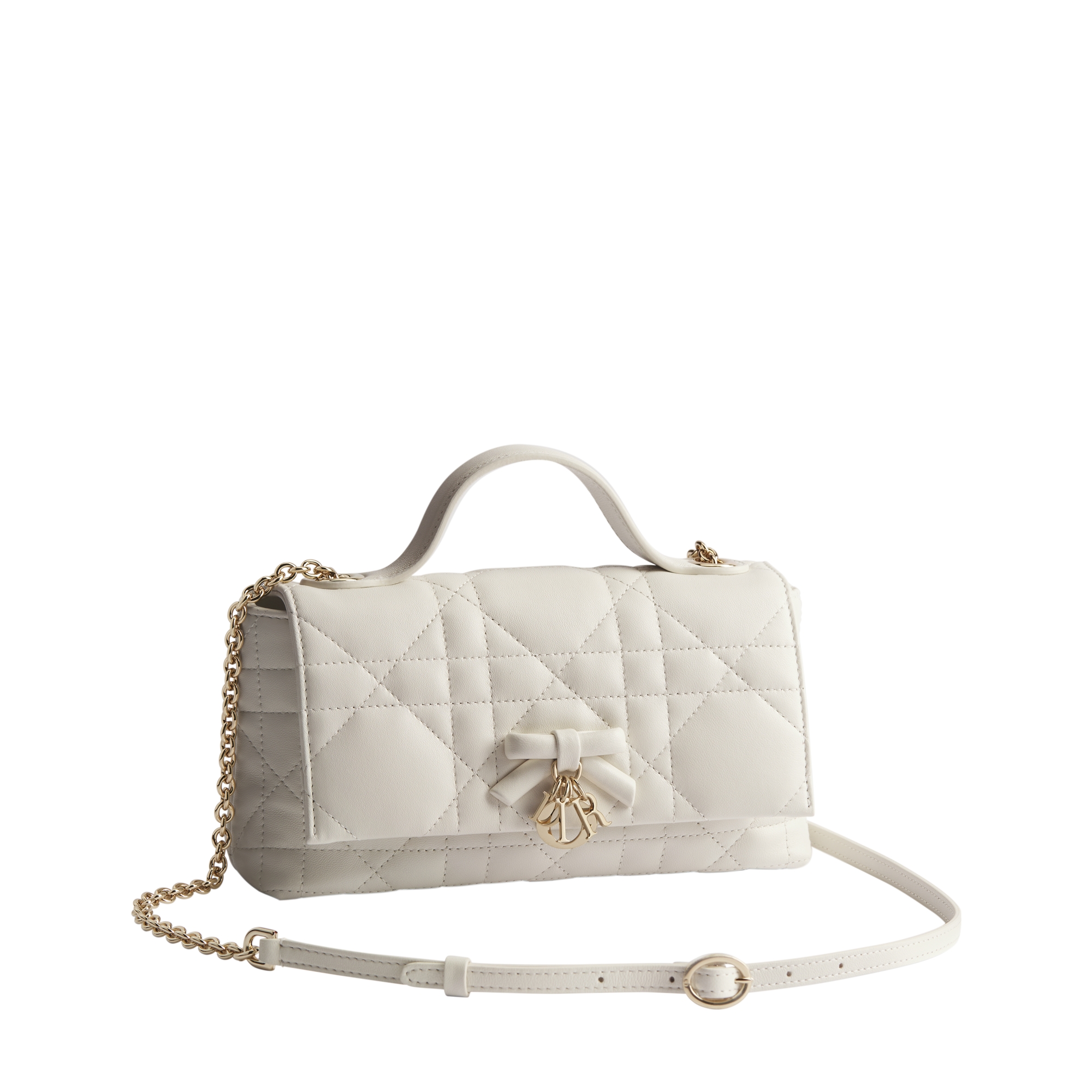 My Tender Dior Top Handle Mini Bag Latte Macrocannage Lambskin E03