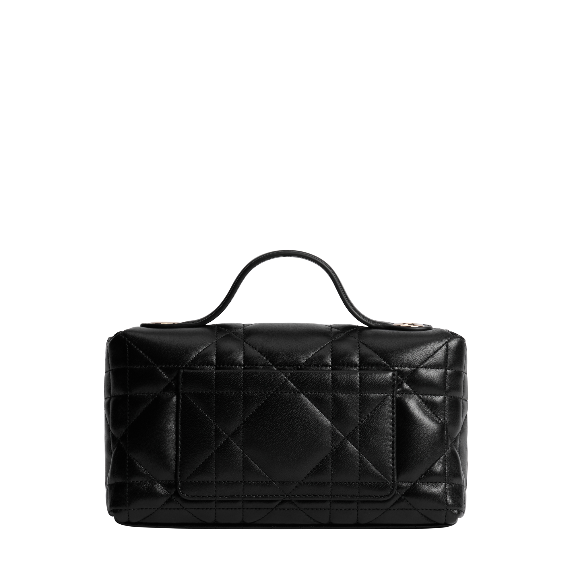 My Tender Dior Top Handle Mini Bag Black Macrocannage Lambskin E08