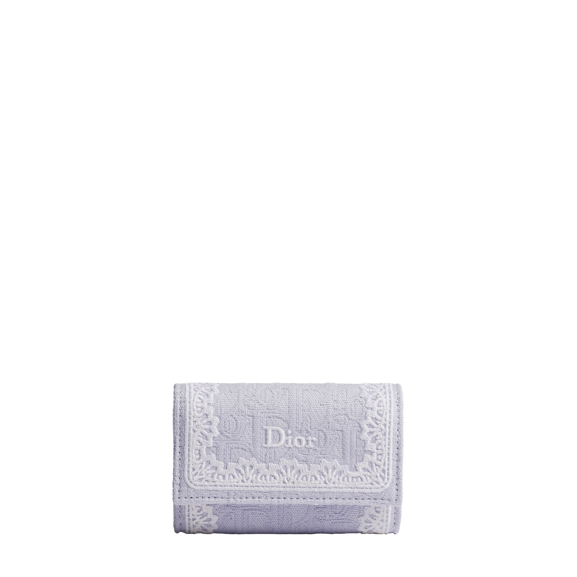 Dior Oblique Glycine Wallet Purple Dior Oblique Jacquard and White Lace E01