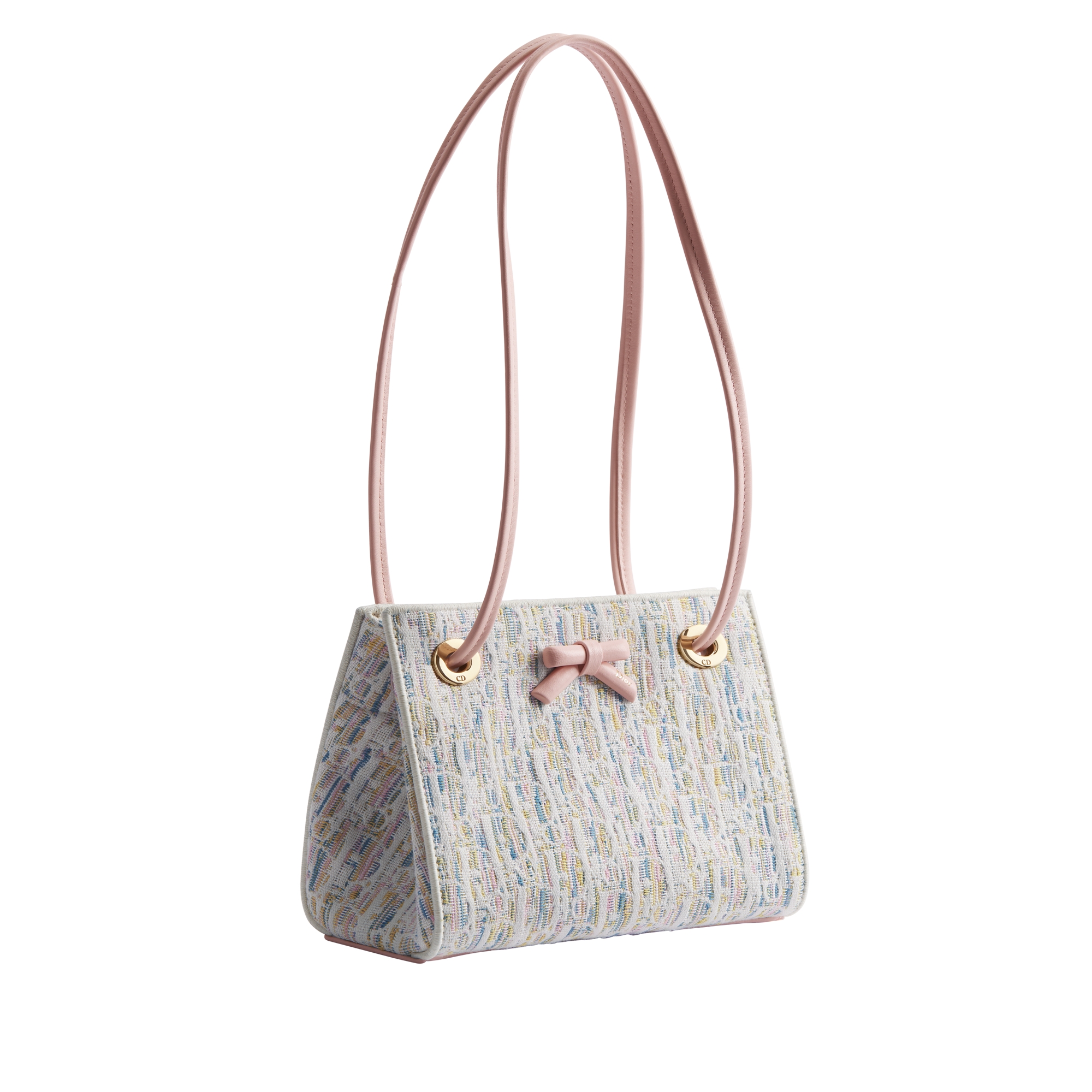 Dior Promenade Mini Shopping Bag Multicolor Dior Oblique Pastel Jacquard E03