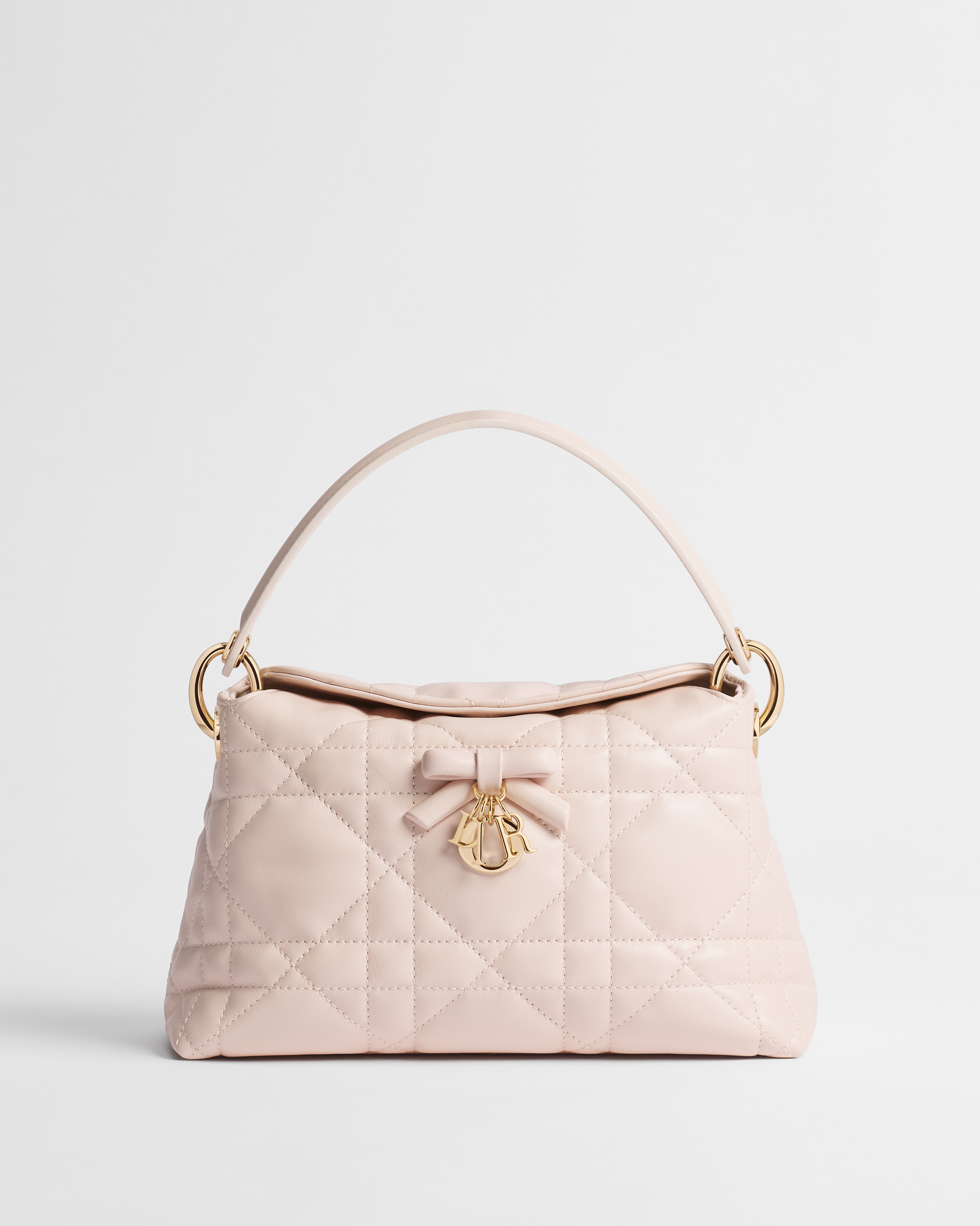 Adiorable Top Handle Mini Bag Ballet Pink Macrocannage Lambskin E01