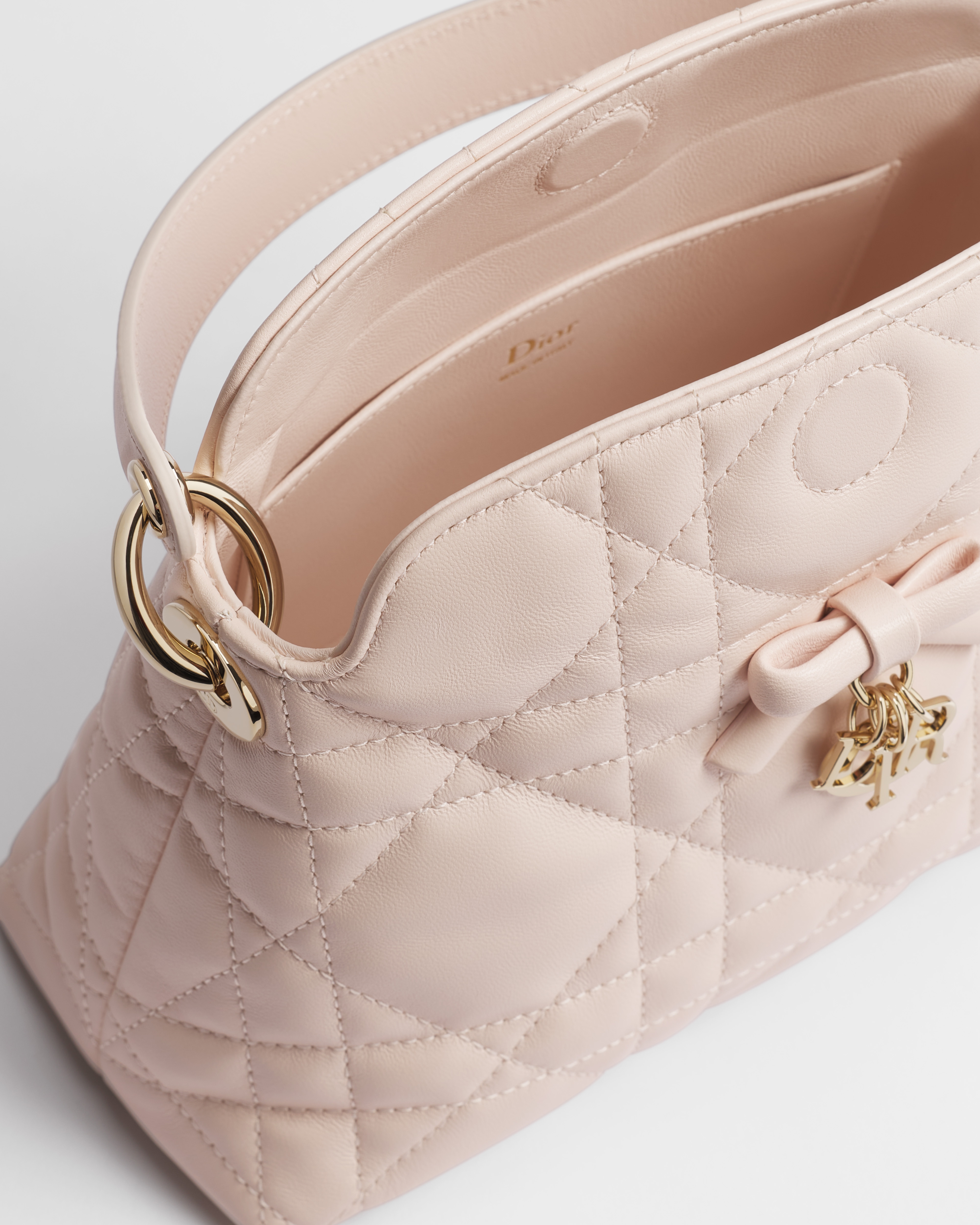Adiorable Top Handle Mini Bag Ballet Pink Macrocannage Lambskin E06