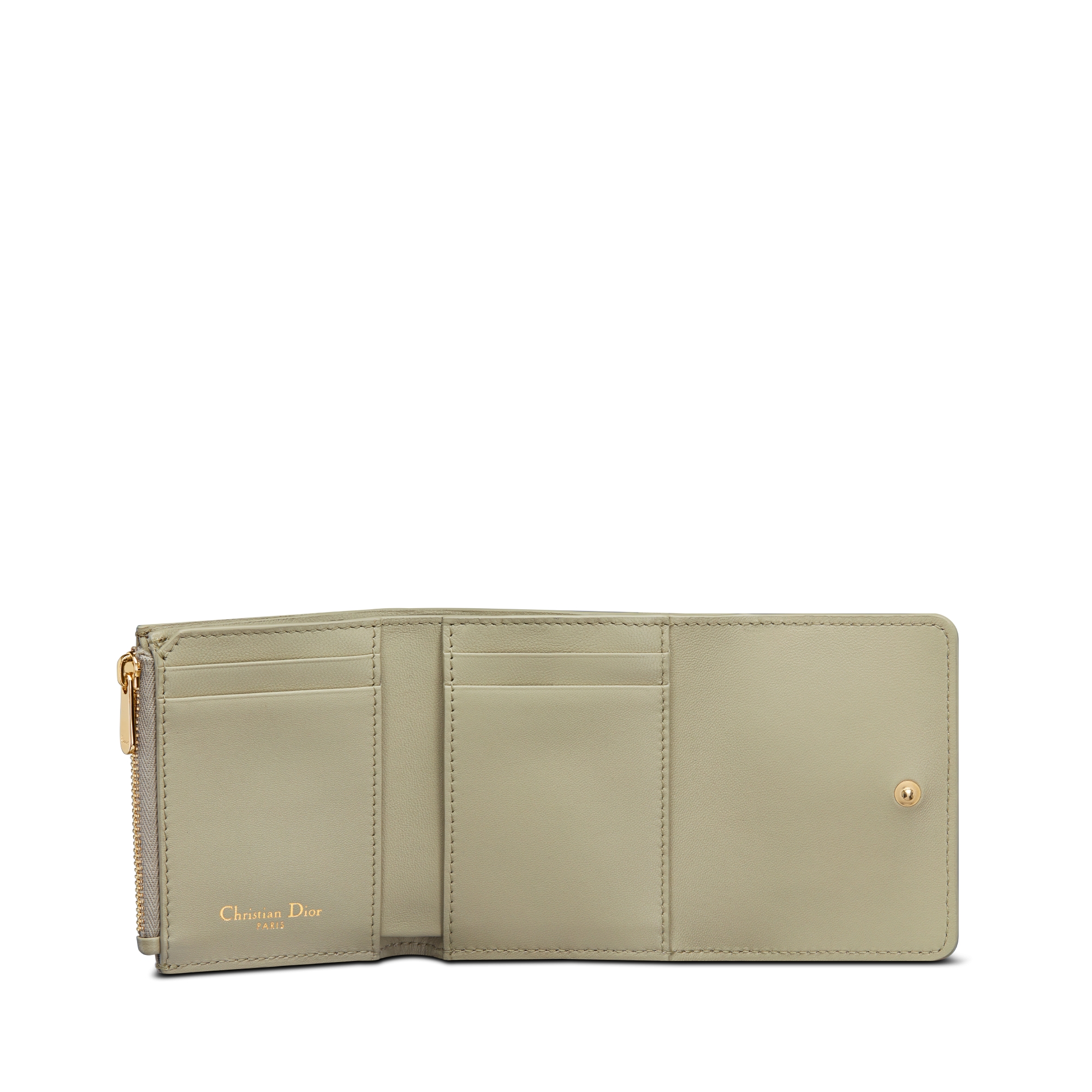 30 Montaigne Lotus Wallet Sage Green Grained Calfskin E07
