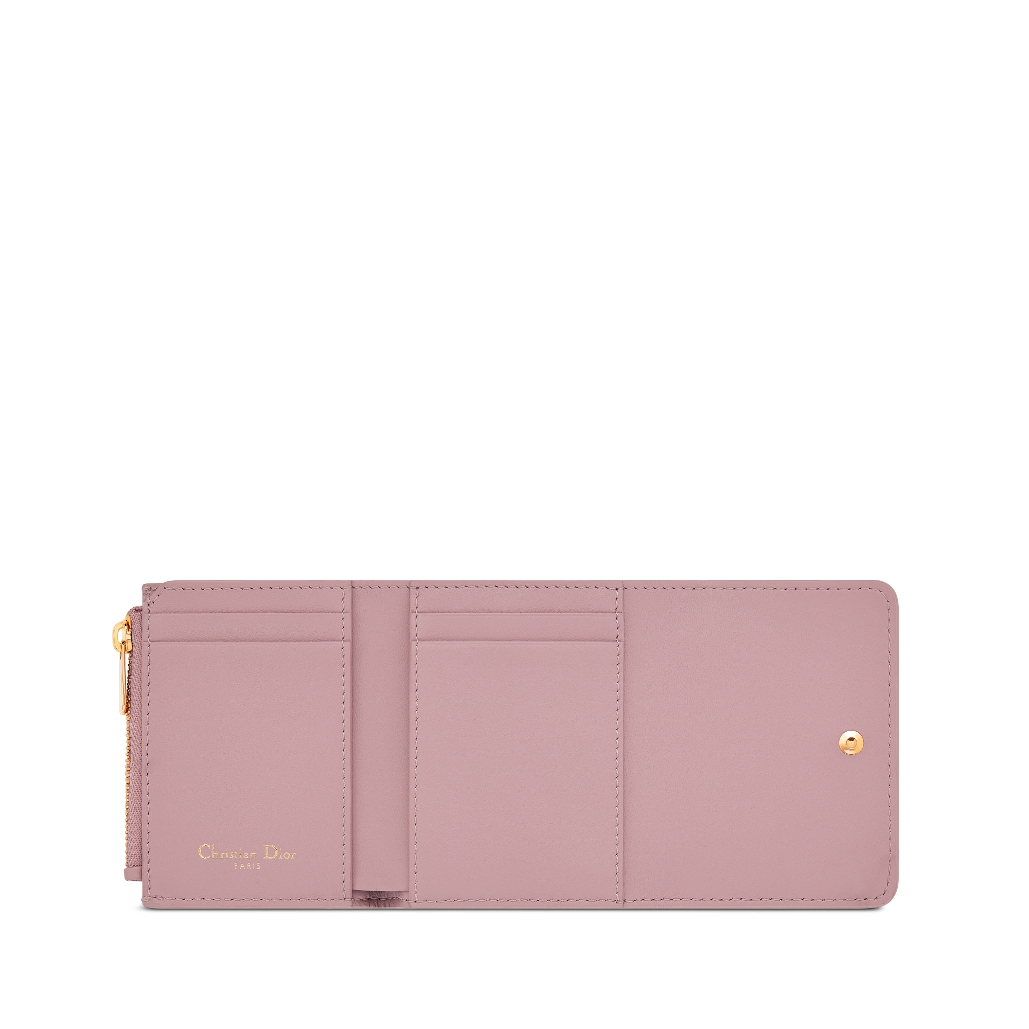 30 Montaigne Lotus Wallet Antique Pink Grained Calfskin E07