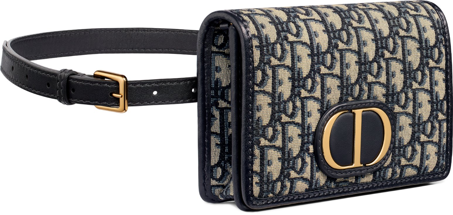 2 in 1 30 Montaigne Pouch Blue Dior Oblique Jacquard DIOR