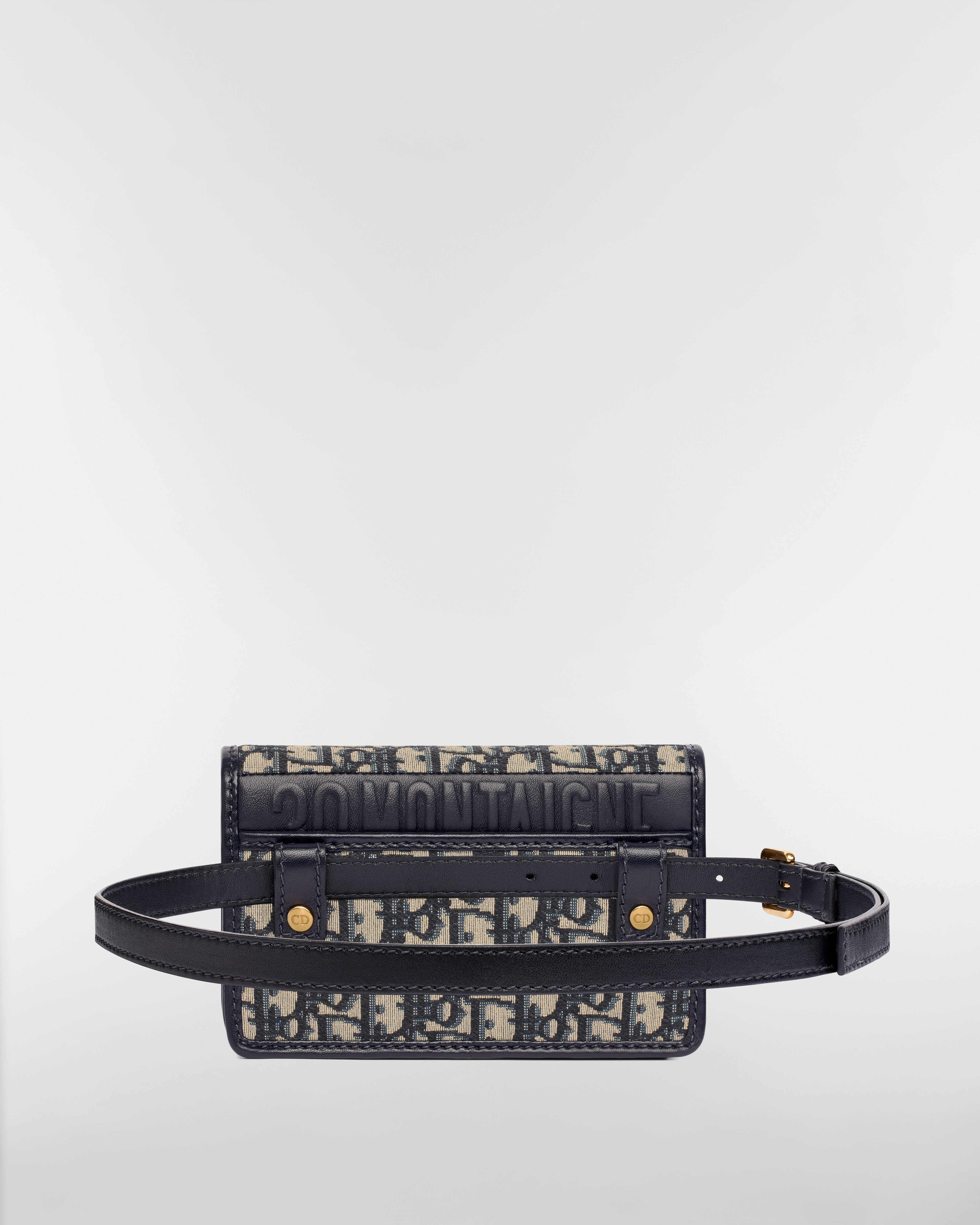 30 Montaigne 2-in-1-Pouch Dior Oblique Jacquard in Blau E08