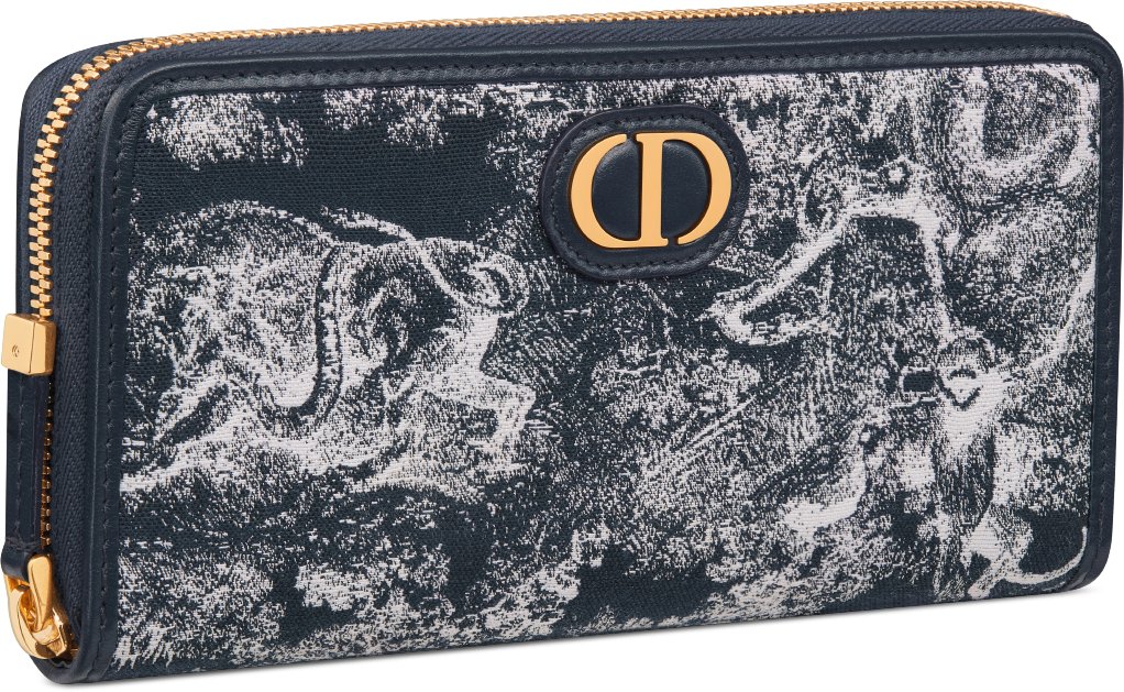 DIOR | 30 Montaigne Voyageur ロングウォレット リバース トワル ドゥ ジュイ ジャカード