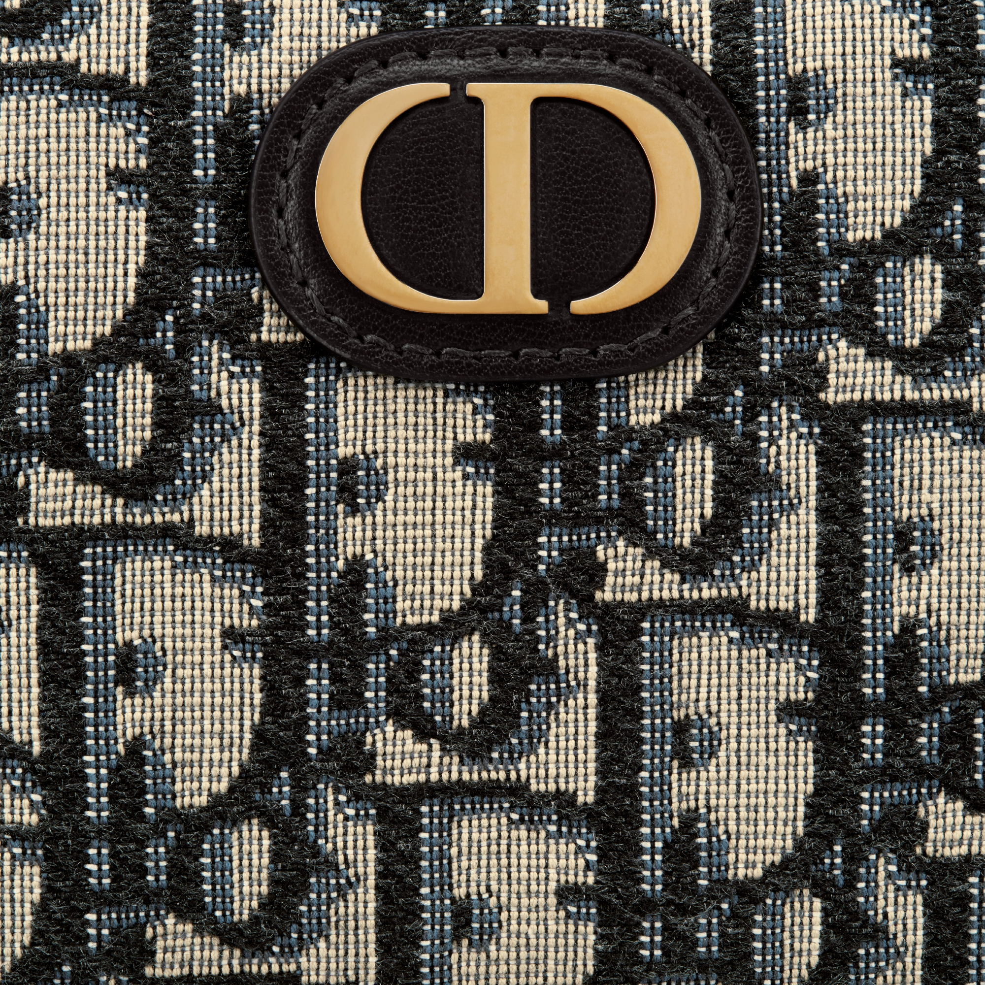 Portefeuille long Voyageur 30 Montaigne Toile jacquard Dior Oblique bleu E09