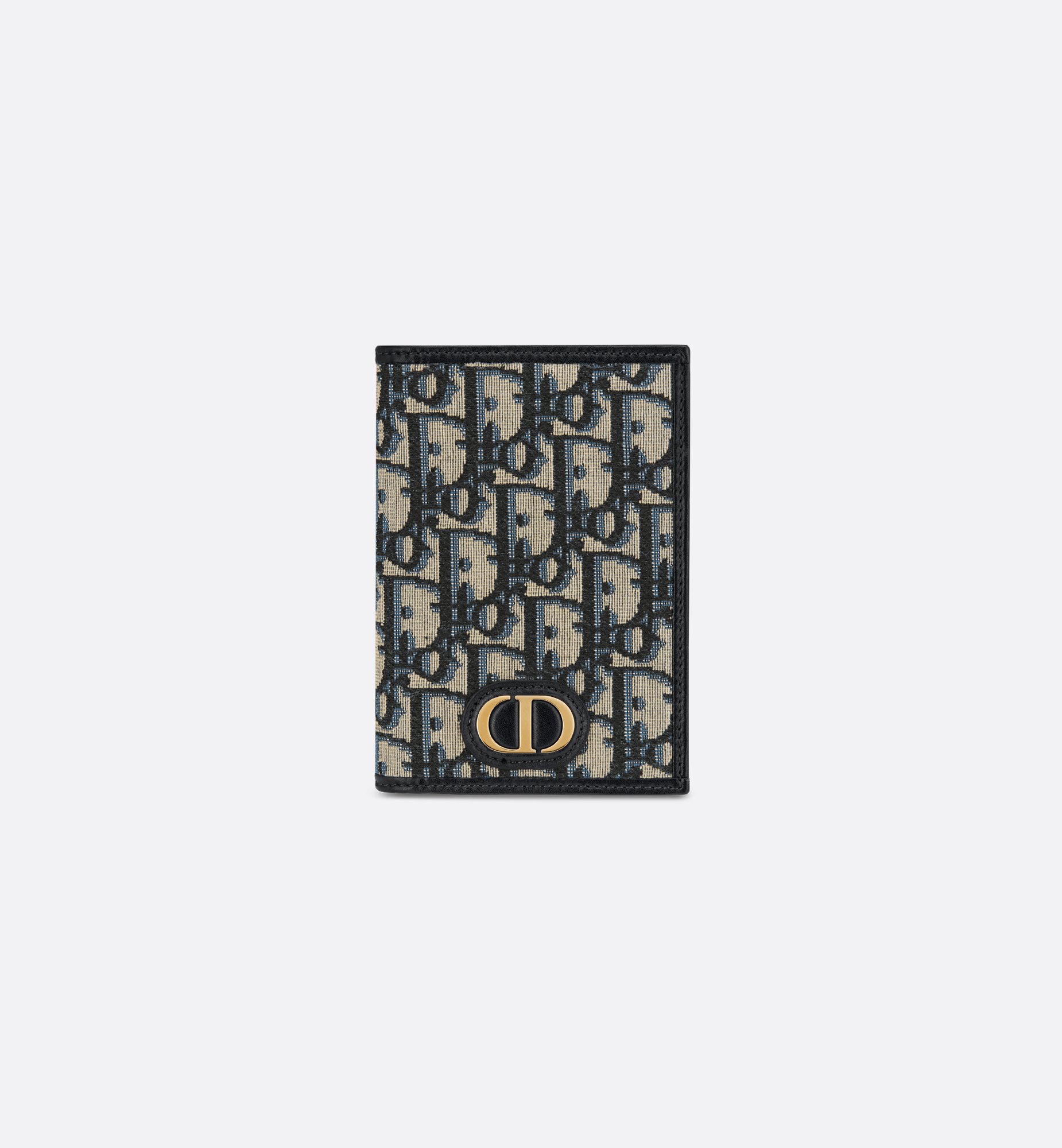 30 Montaigne Passport Holder Blue Dior Oblique Jacquard | DIOR 30 Montaigne Passport Holder Blue Dior Oblique Jacquard | DIOR