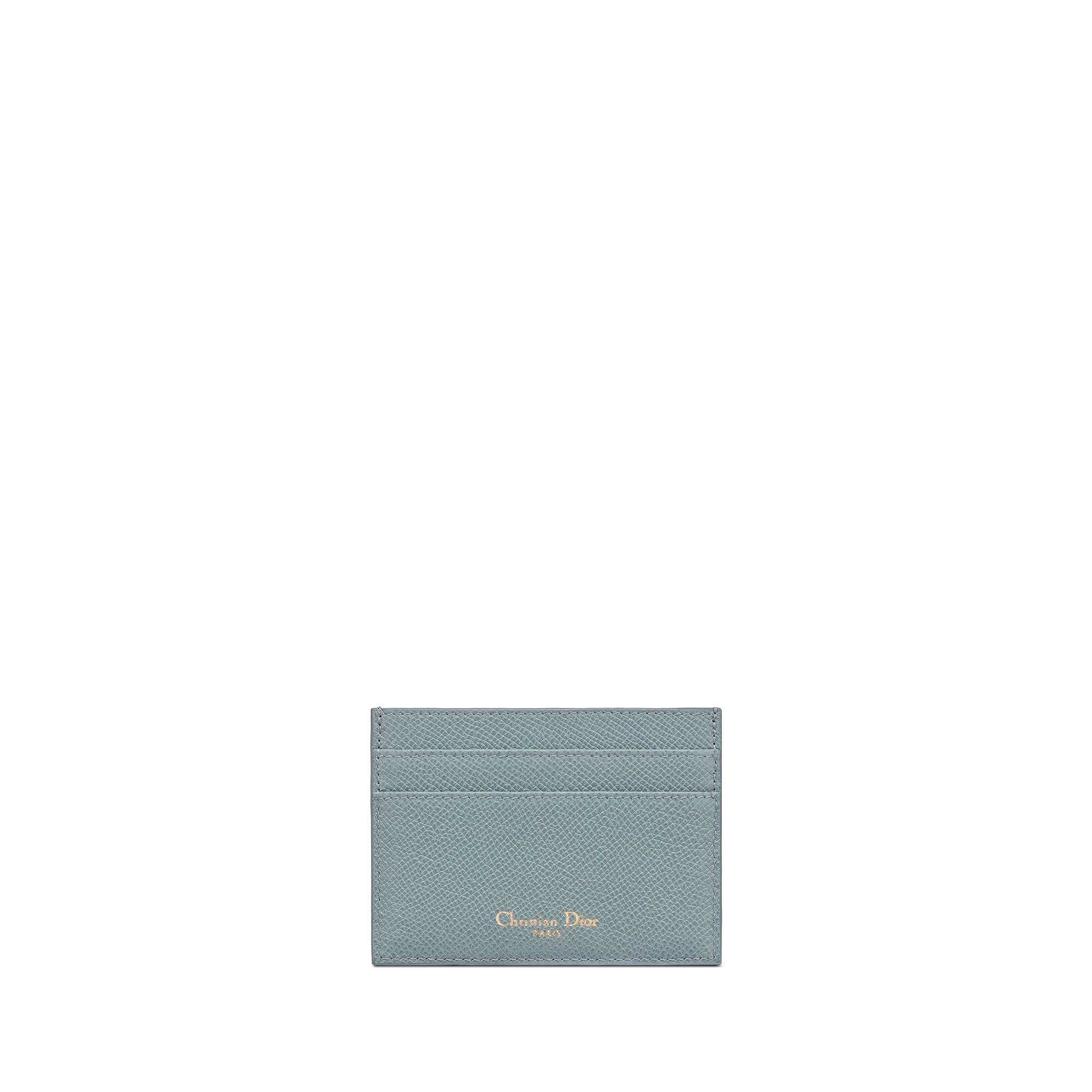 30 Montaigne Card Holder Cloud Blue Grained Calfskin E08
