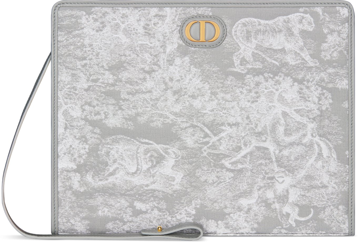 30 Montaigne Dea Pouch Gray Toile de Jouy Reverse Jacquard DIOR