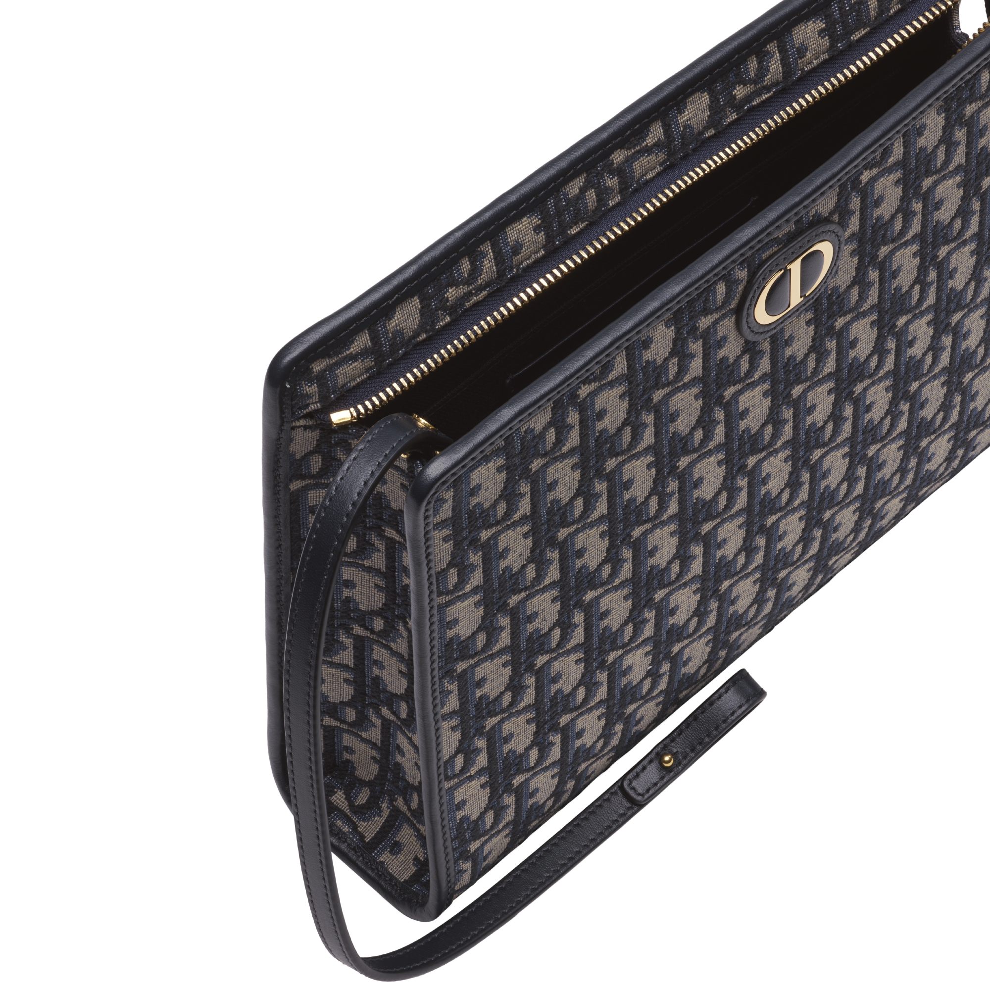 30 Montaigne Dea Pouch Blue Dior Oblique Jacquard E12