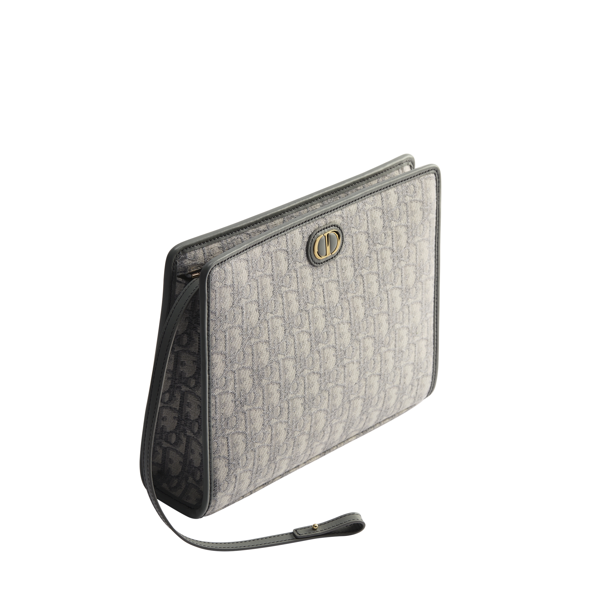 30 Montaigne Dea Pouch Gray Dior Oblique Jacquard E03