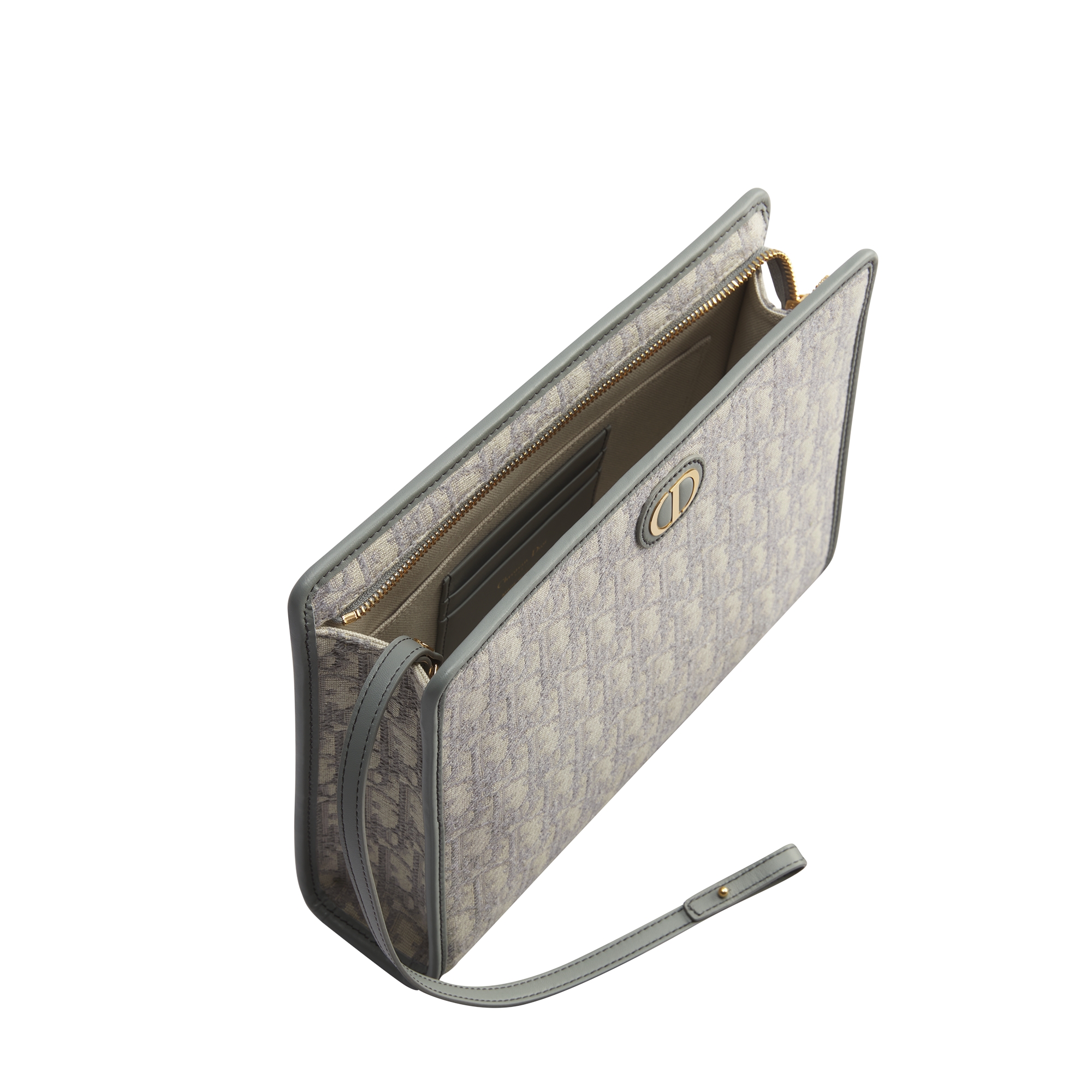 30 Montaigne Dea Pouch Gray Dior Oblique Jacquard E06