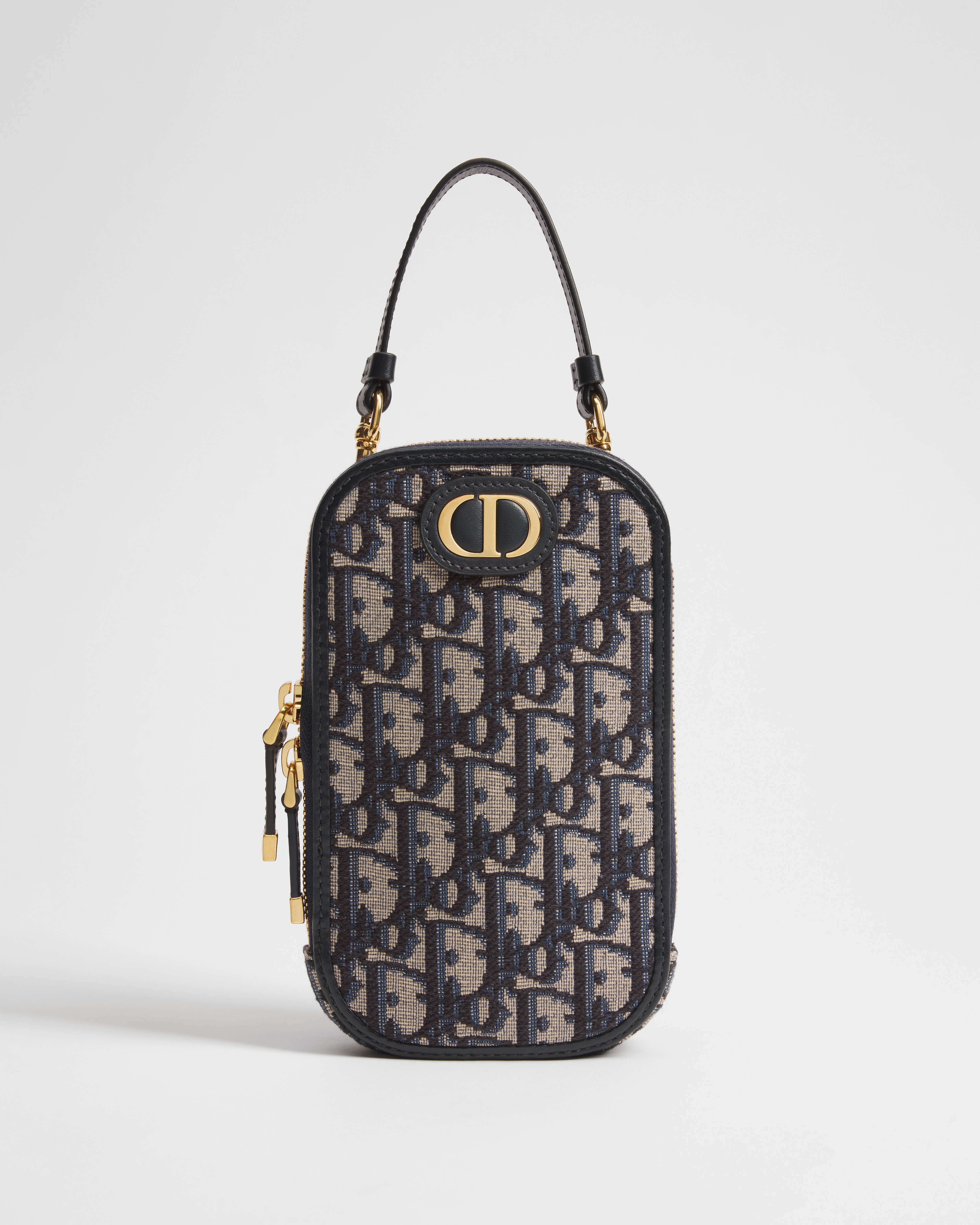 30 Montaigne Call'in Dior Smartphone-Hülle Dior Oblique Jacquard in Blau E01