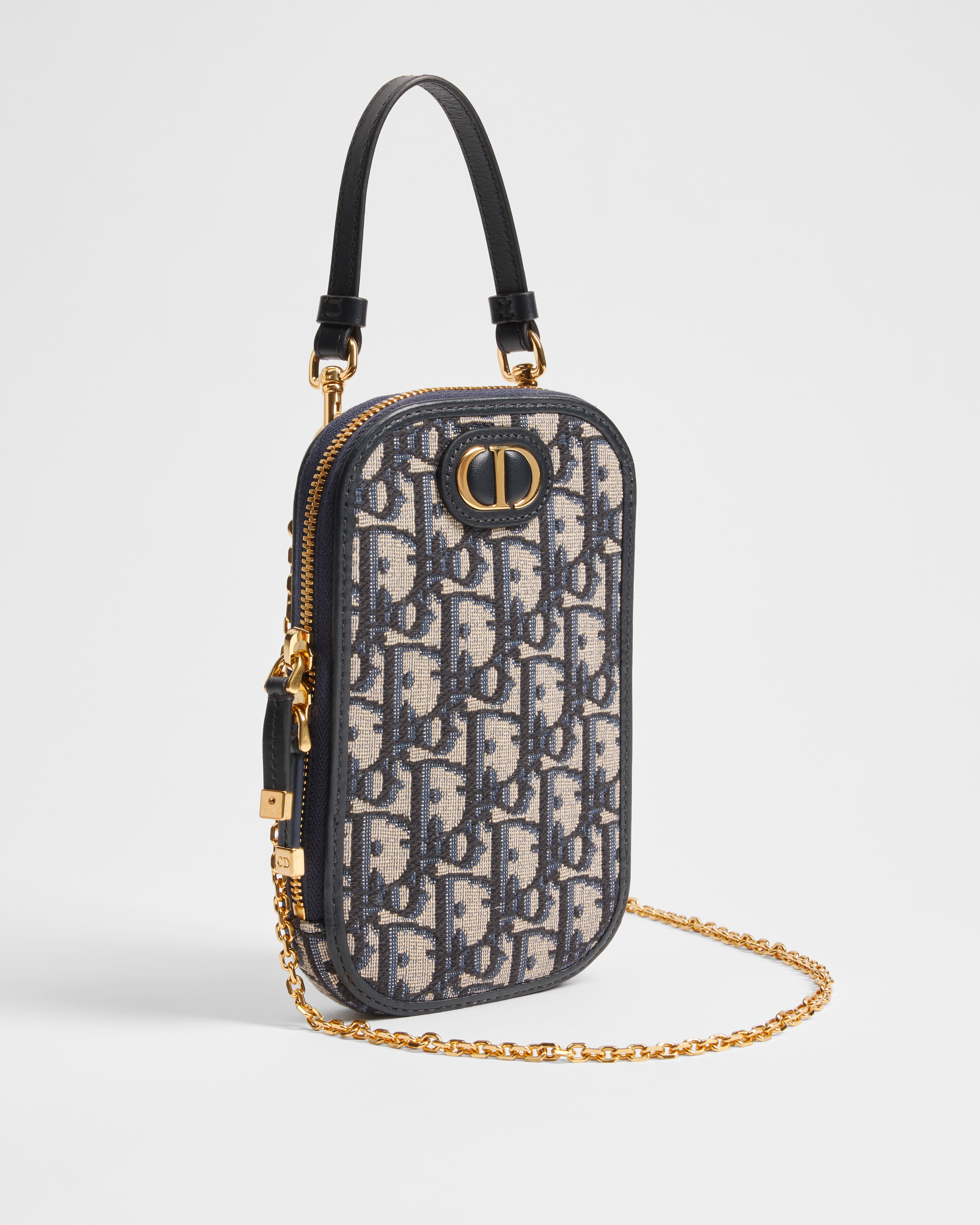 30 Montaigne Call'in Dior Smartphone-Hülle Dior Oblique Jacquard in Blau E03