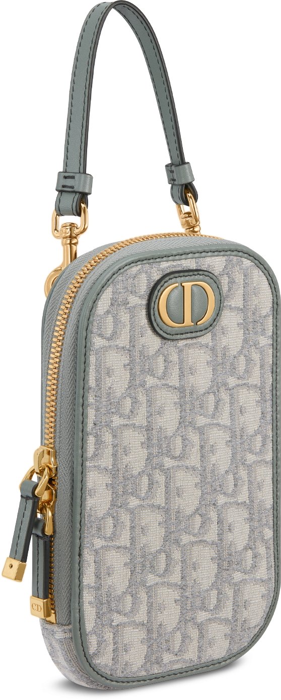 30 Montaigne Call'in Dior Phone Holder Gray Dior Oblique Jacquard | DIOR