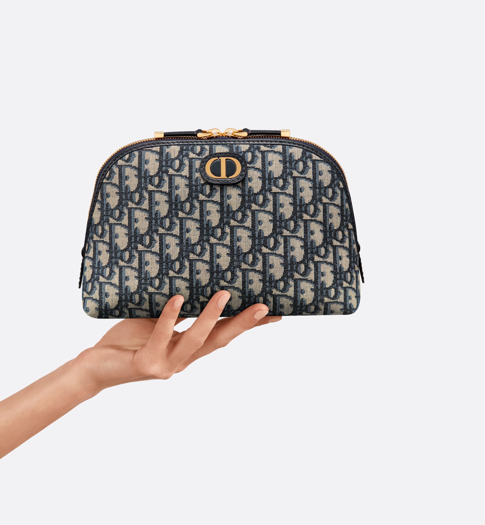 Pochette Aphrodite 30 Montaigne Toile jacquard Dior Oblique bleu E11