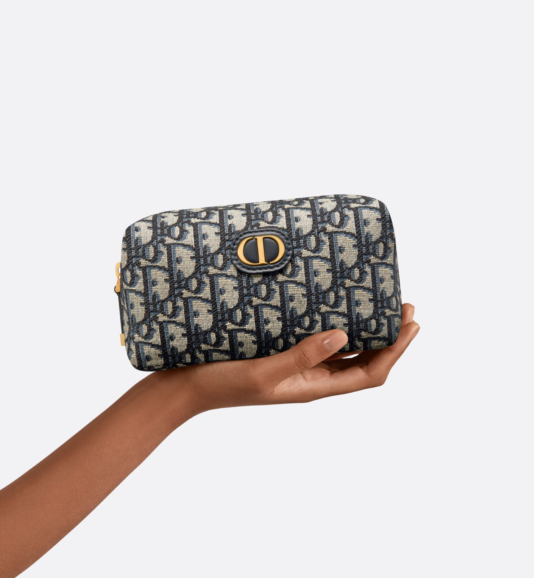 30 Montaigne Vénus-pouch Blauwe Dior Oblique-jacquard E11