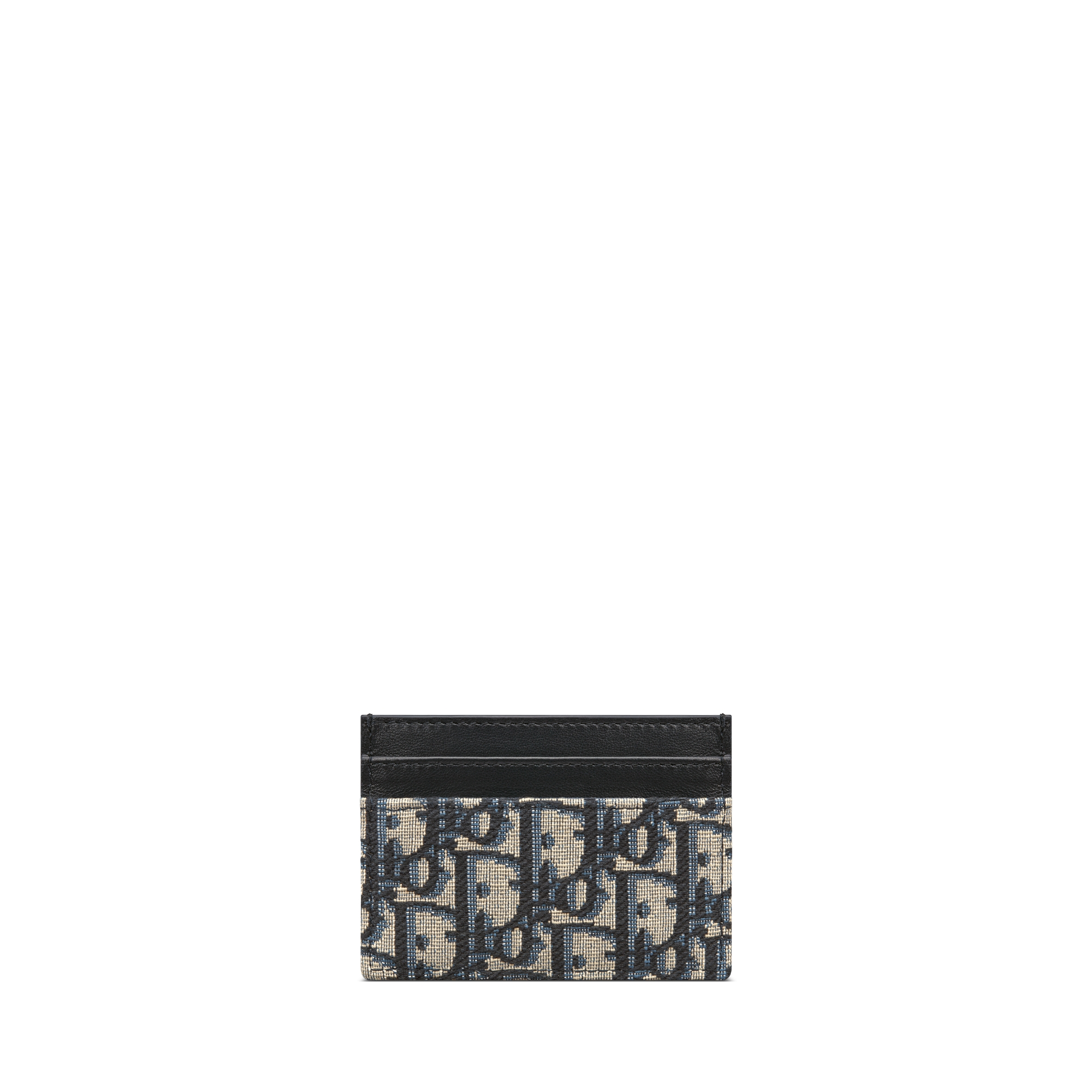 กระเป๋าใส่บัตร 30 Montaigne Freesia ผ้าแจ็กการ์ดลาย Dior Oblique สีน้ำเงิน E08