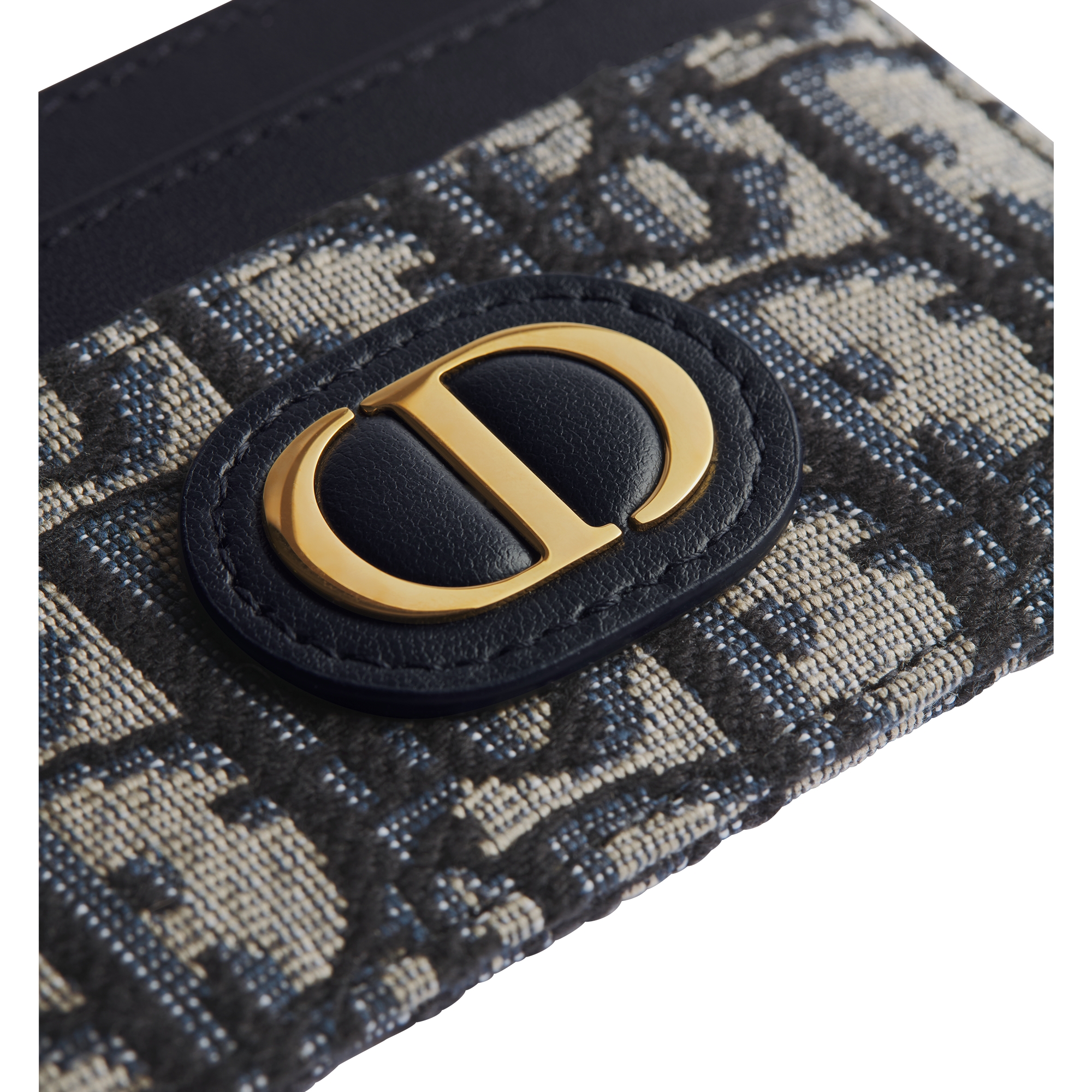 30 Montaigne Freesia Card Holder Blue Dior Oblique Jacquard E09