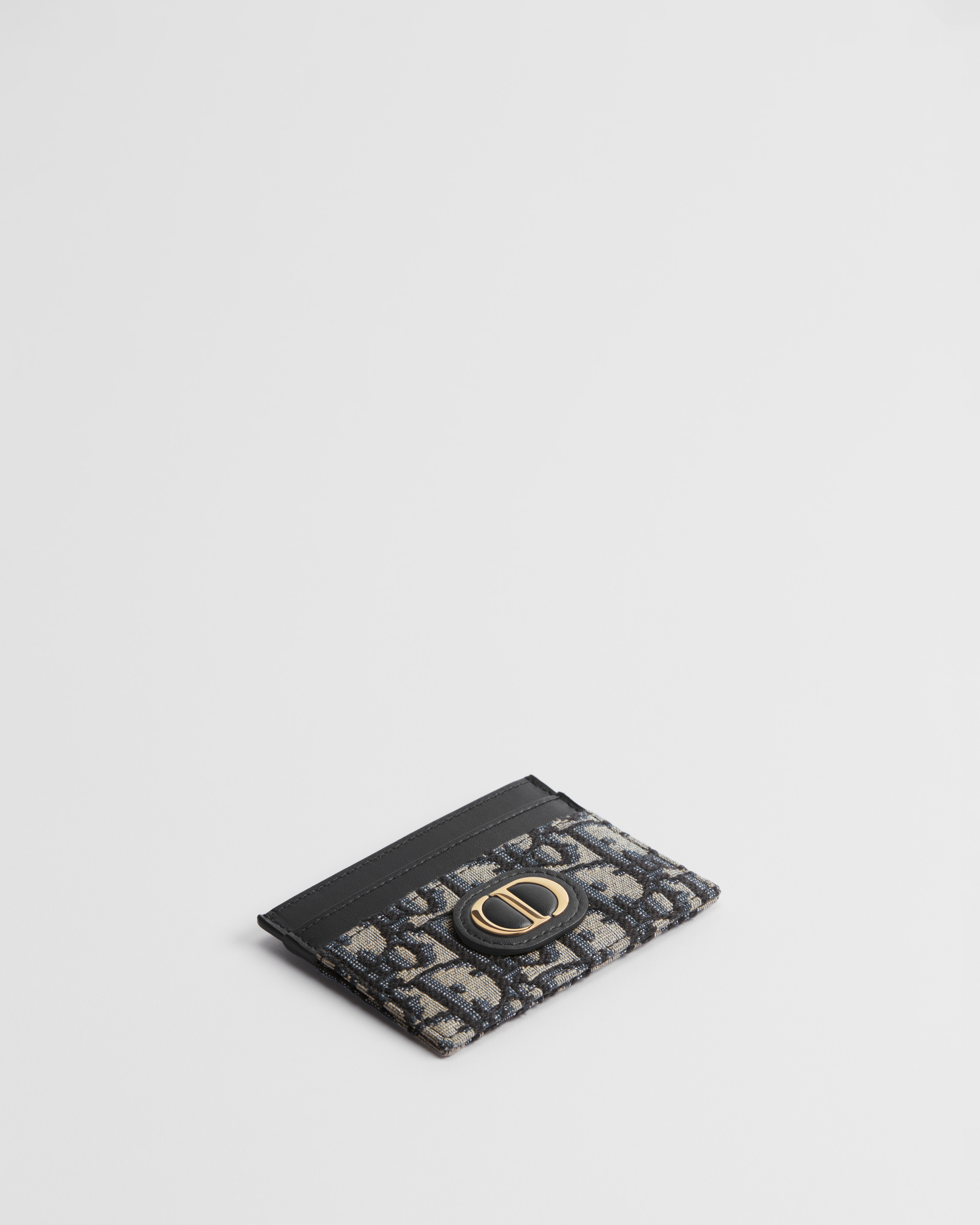 30 Montaigne Freesia Card Holder Blue Dior Oblique Jacquard E03