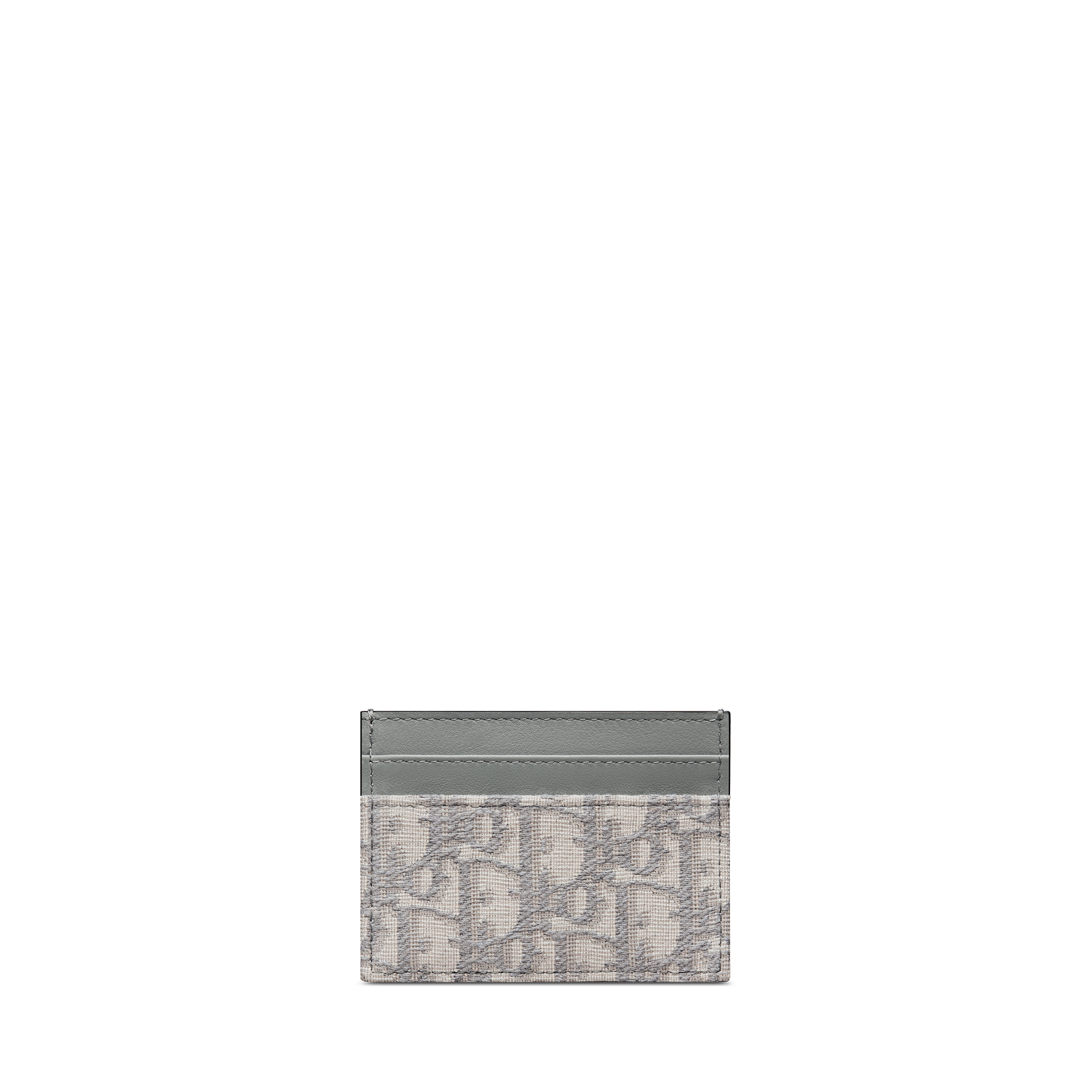 30 Montaigne Freesia Card Holder Gray Dior Oblique Jacquard E08