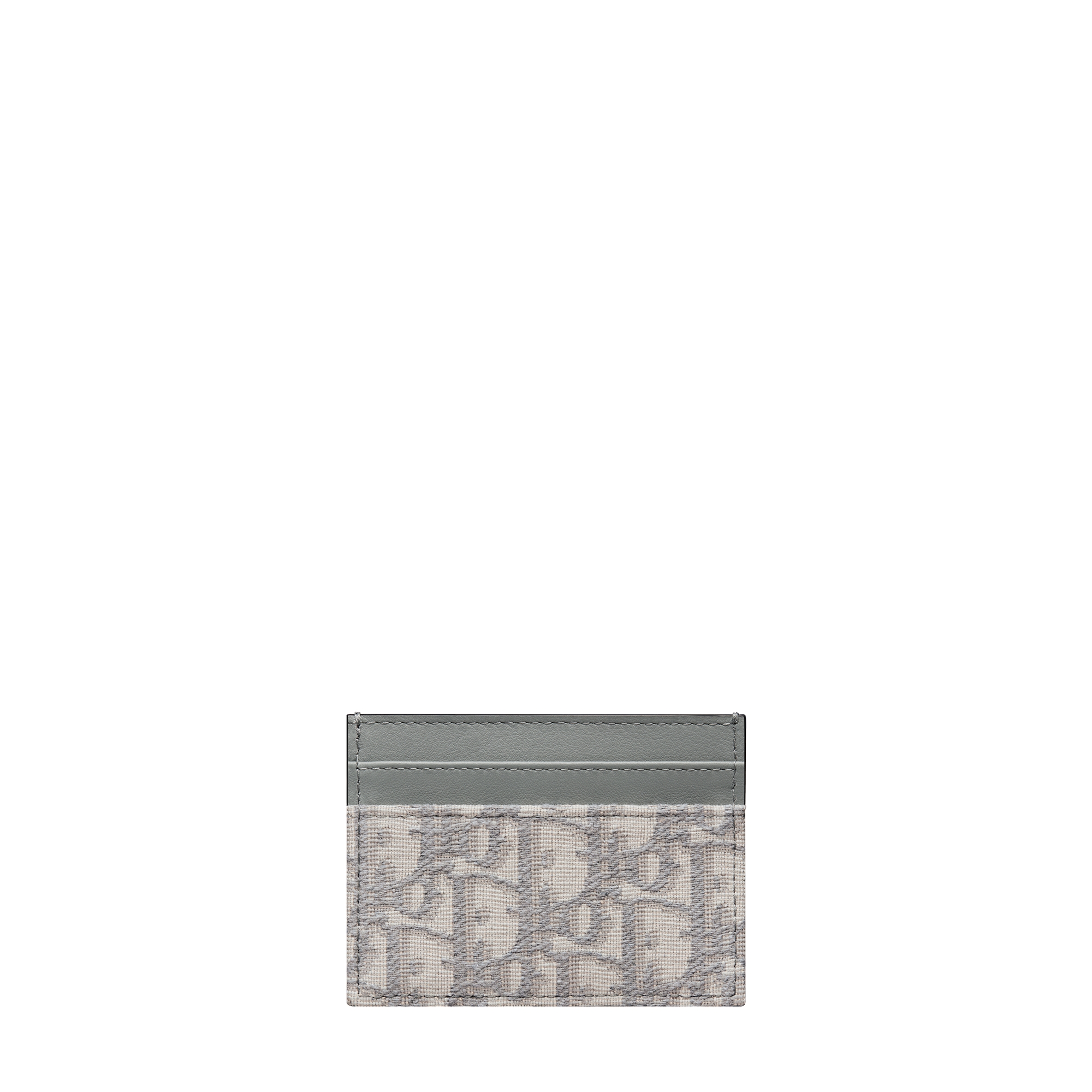 30 Montaigne Freesia Card Holder Gray Dior Oblique Jacquard E08