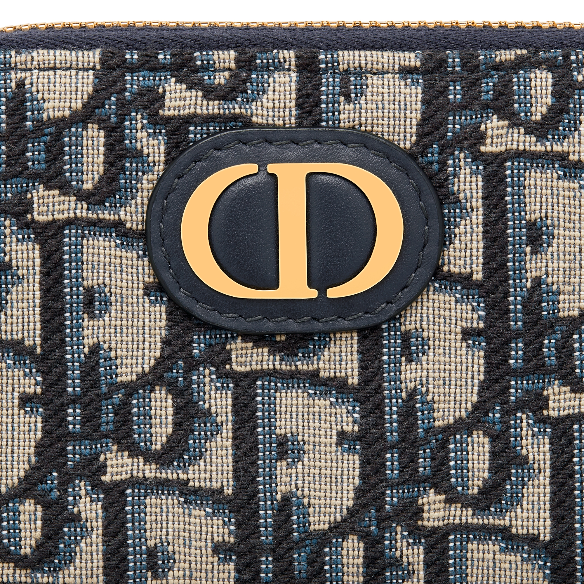 Porta-moedas 30 Montaigne Voyageur pequeno Jacquard Dior Oblique azul E09