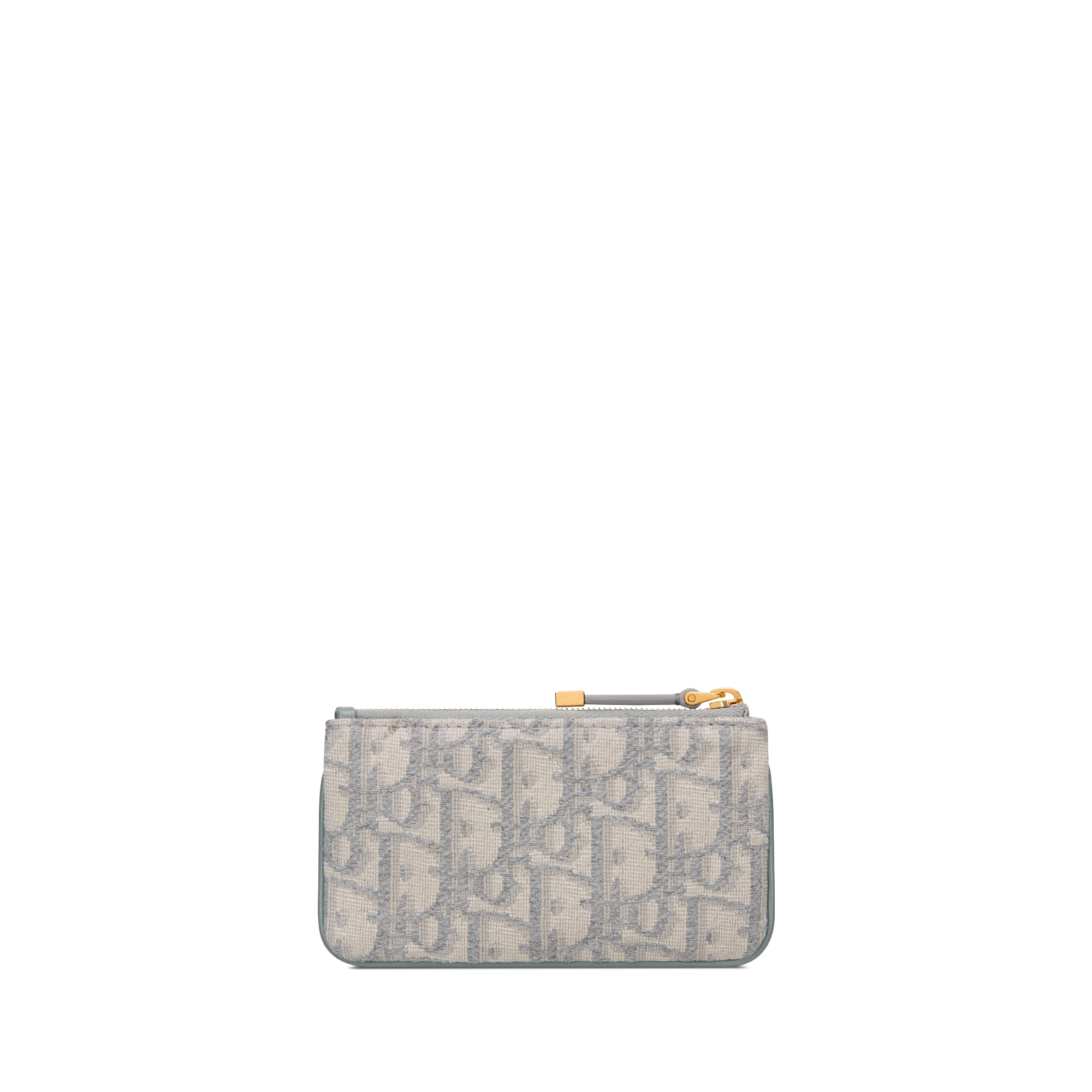 DiorTravel Myrte Zipped Key Case Gray Dior Oblique Jacquard E08