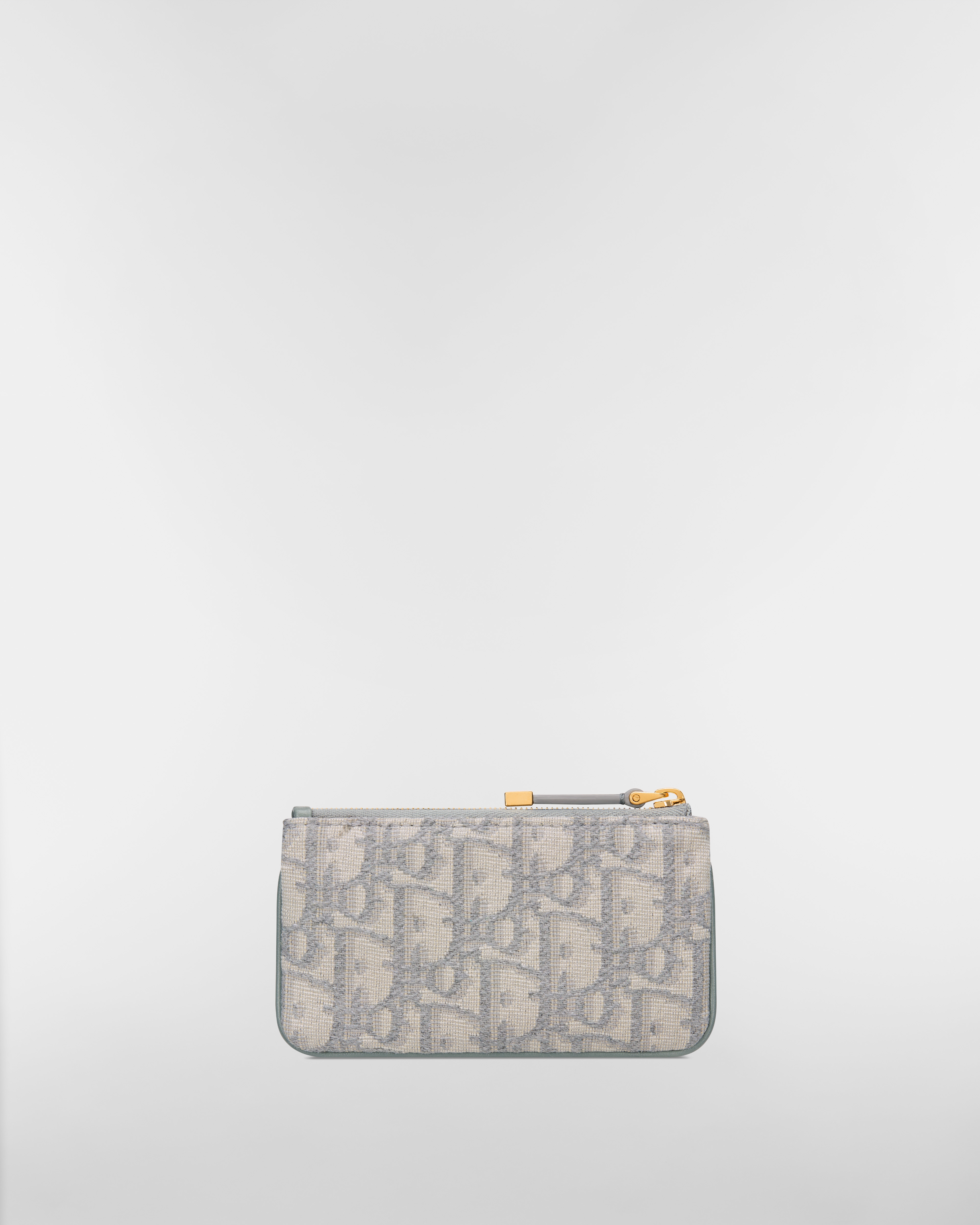 DiorTravel Myrte Zipped Key Case Gray Dior Oblique Jacquard E08