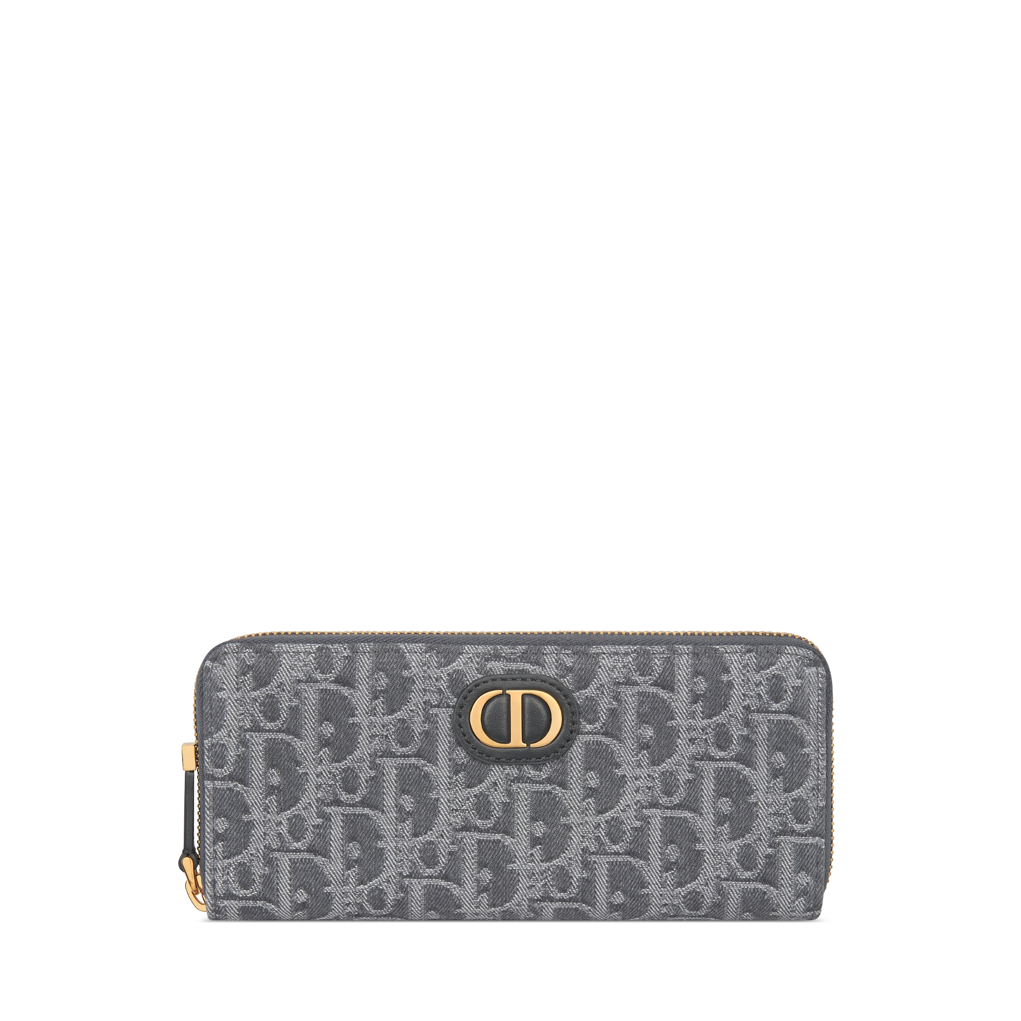 30 Montaigne Voyageur スリムロングウォレット デニム ディオール オブリーク ジャカード E01