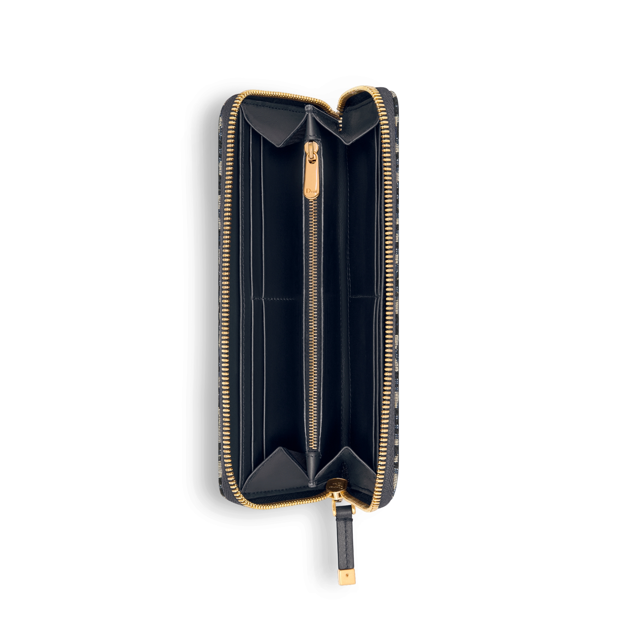 30 Montaigne Voyageur Slim Wallet Blue Dior Oblique Jacquard E06