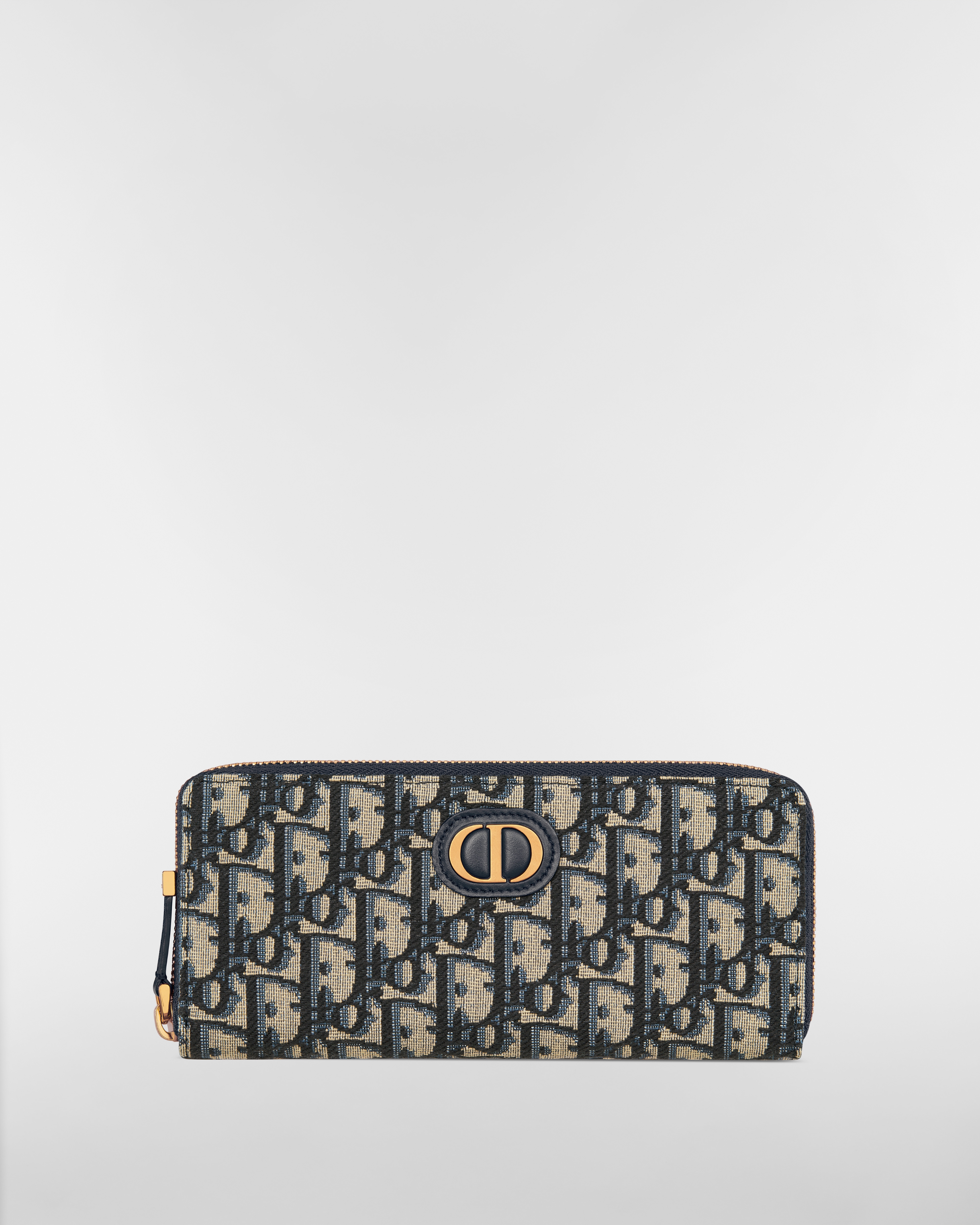 30 Montaigne Voyageur Slim Wallet Blue Dior Oblique Jacquard E01