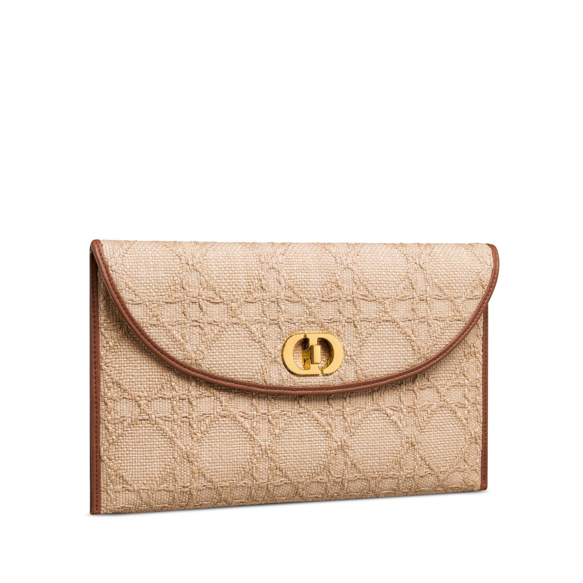 Bolso de mano con solapa 30 Montaigne Avenue Rafia Cannage beige E03