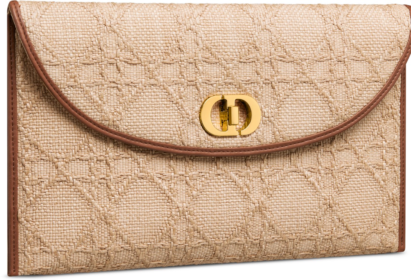 30 Montaigne Avenue Pouch with Flap Beige Cannage Raffia | DIOR 